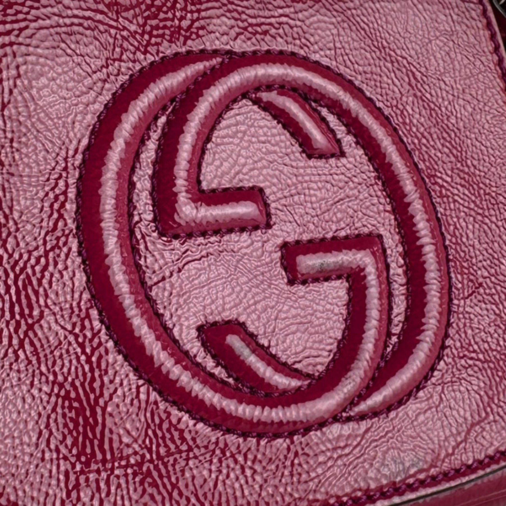 Gucci Pink Patent Leather Shoulder Bag (Pre-Owned)