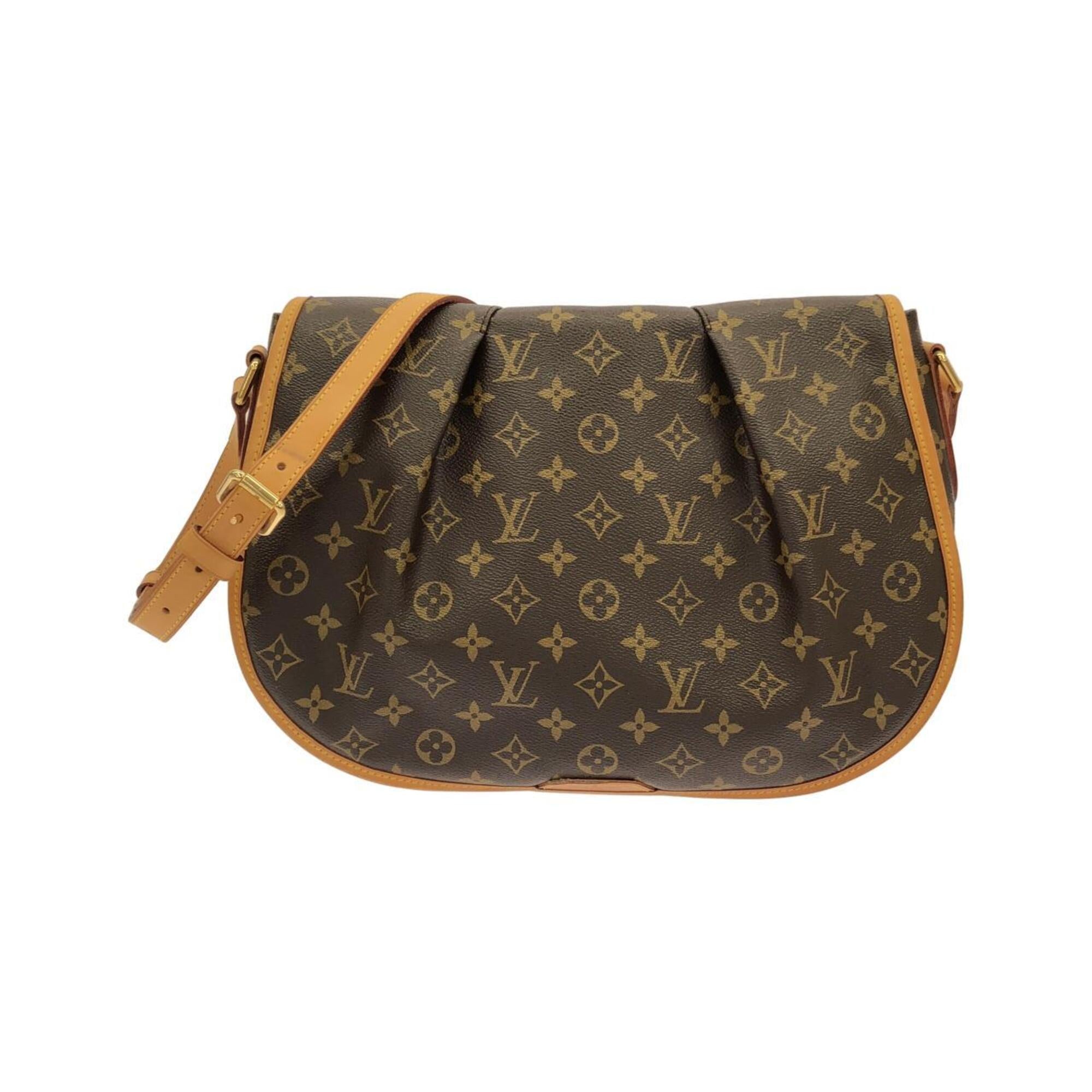 Louis Vuitton Monogram Marron Coated Canvas Shoulder Bag (Pre-Owned)