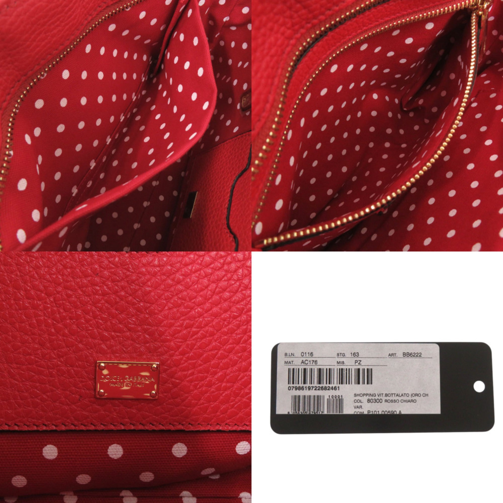 Dolce & Gabbana Red Color Leather Shoulder Bag (Pre-Owned)