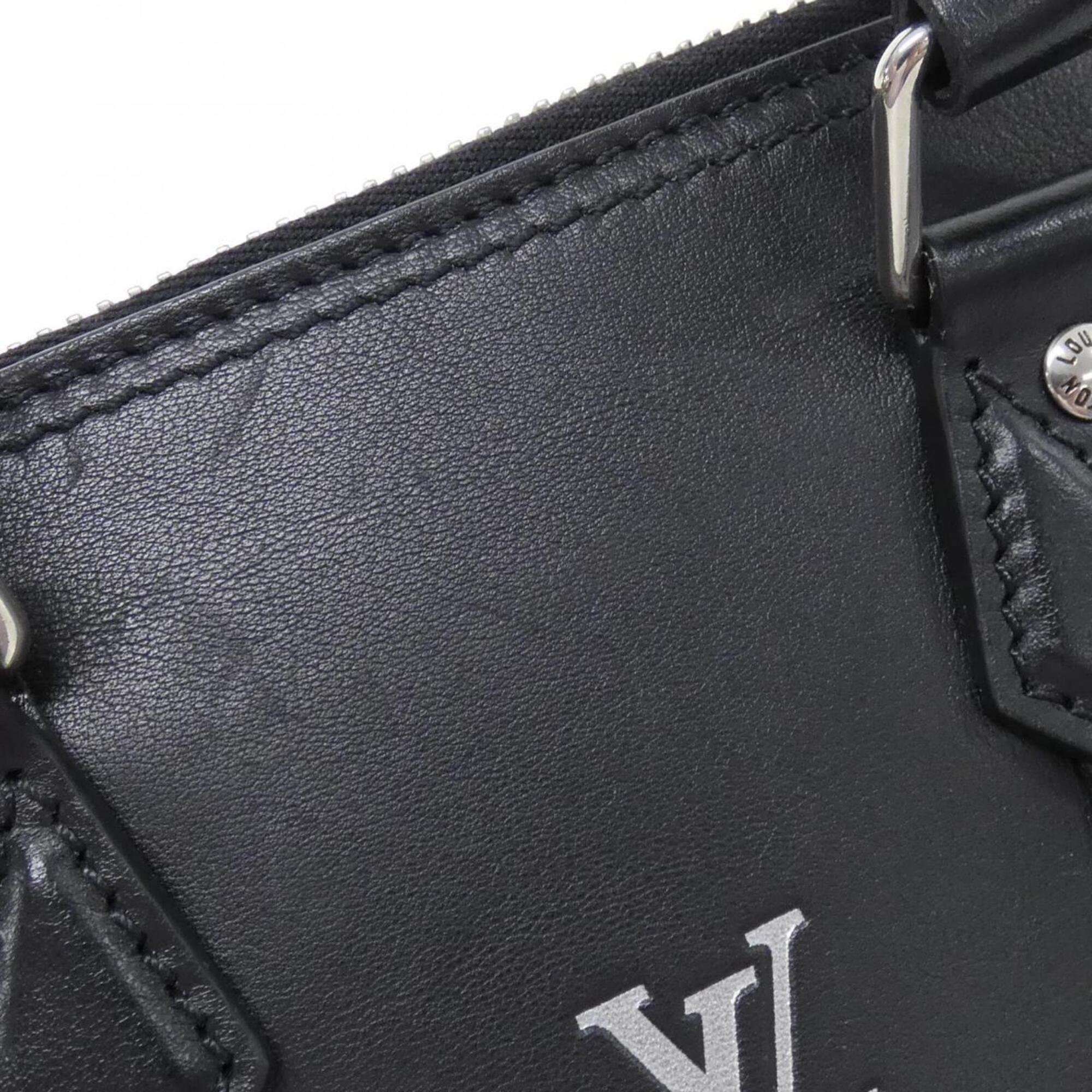 Louis Vuitton Black Leather Handbag (Pre-Owned)
