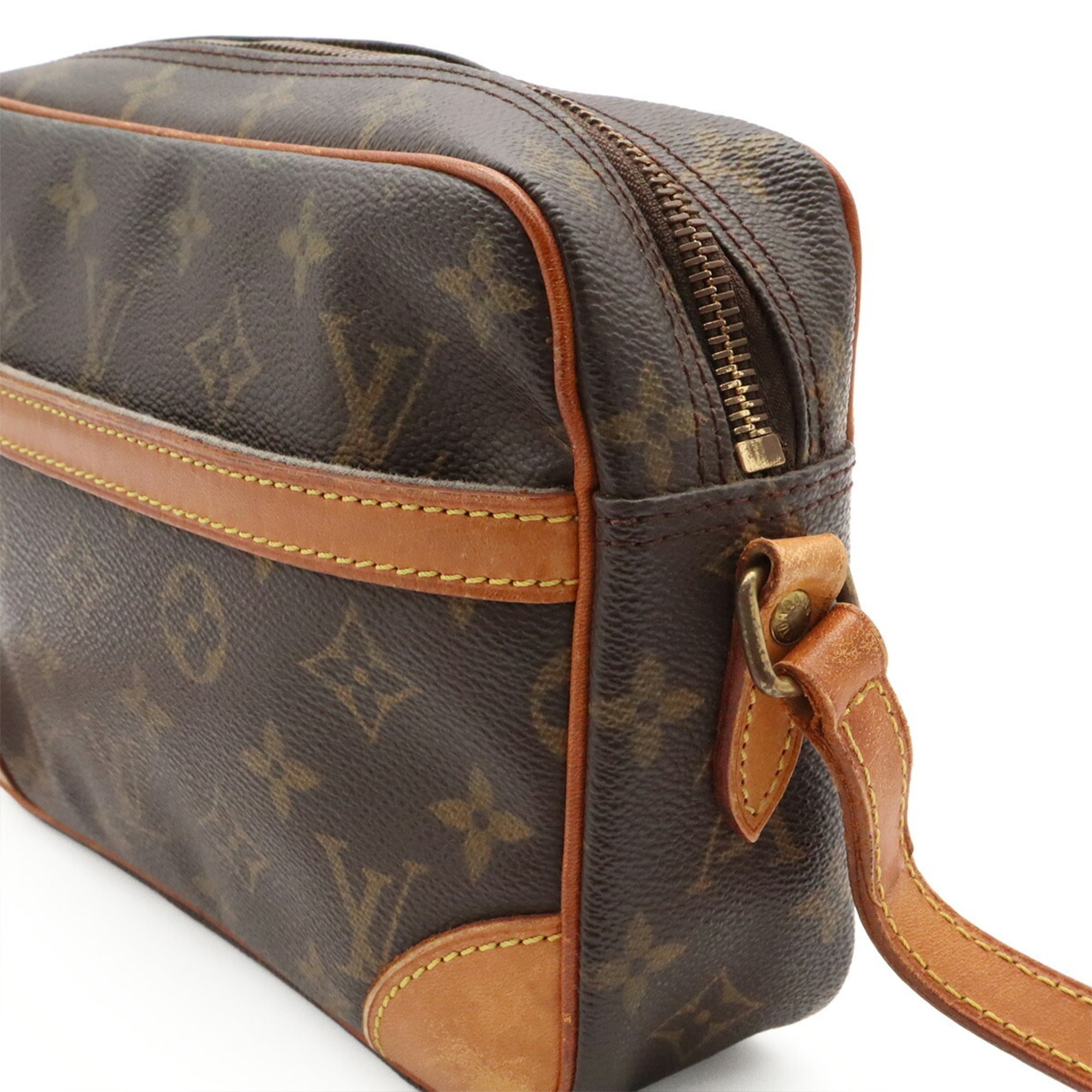Louis Vuitton Brown Galle Monogram White Monogram Pochette Shoulder Bag (Pre-Owned)