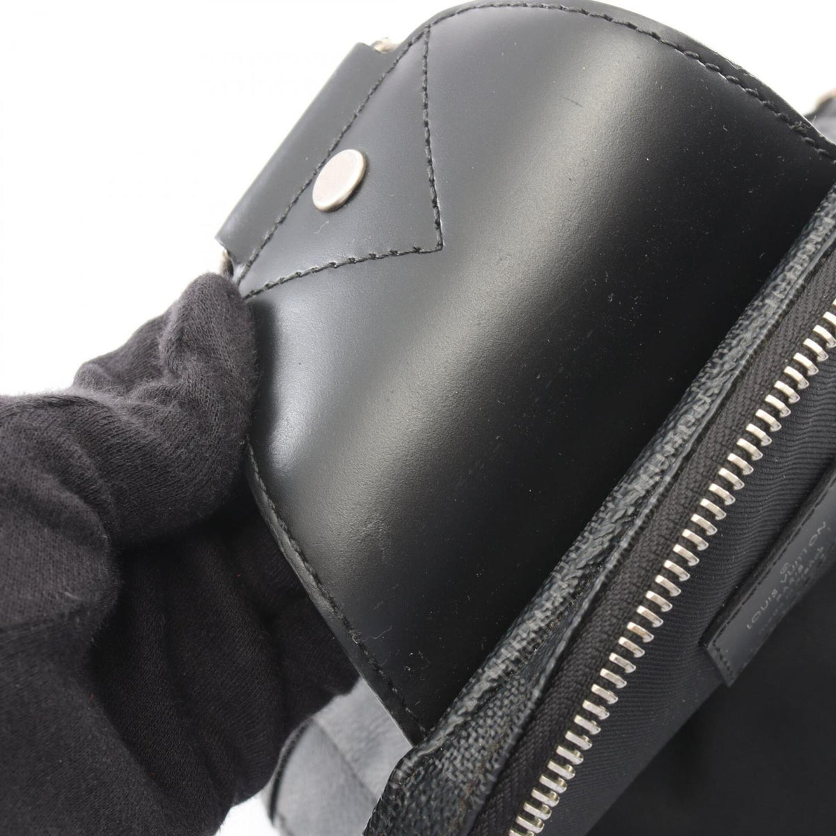 Louis Vuitton Black Damier Graphite Leather Fanny Pack Sling Bag (Pre-Owned)