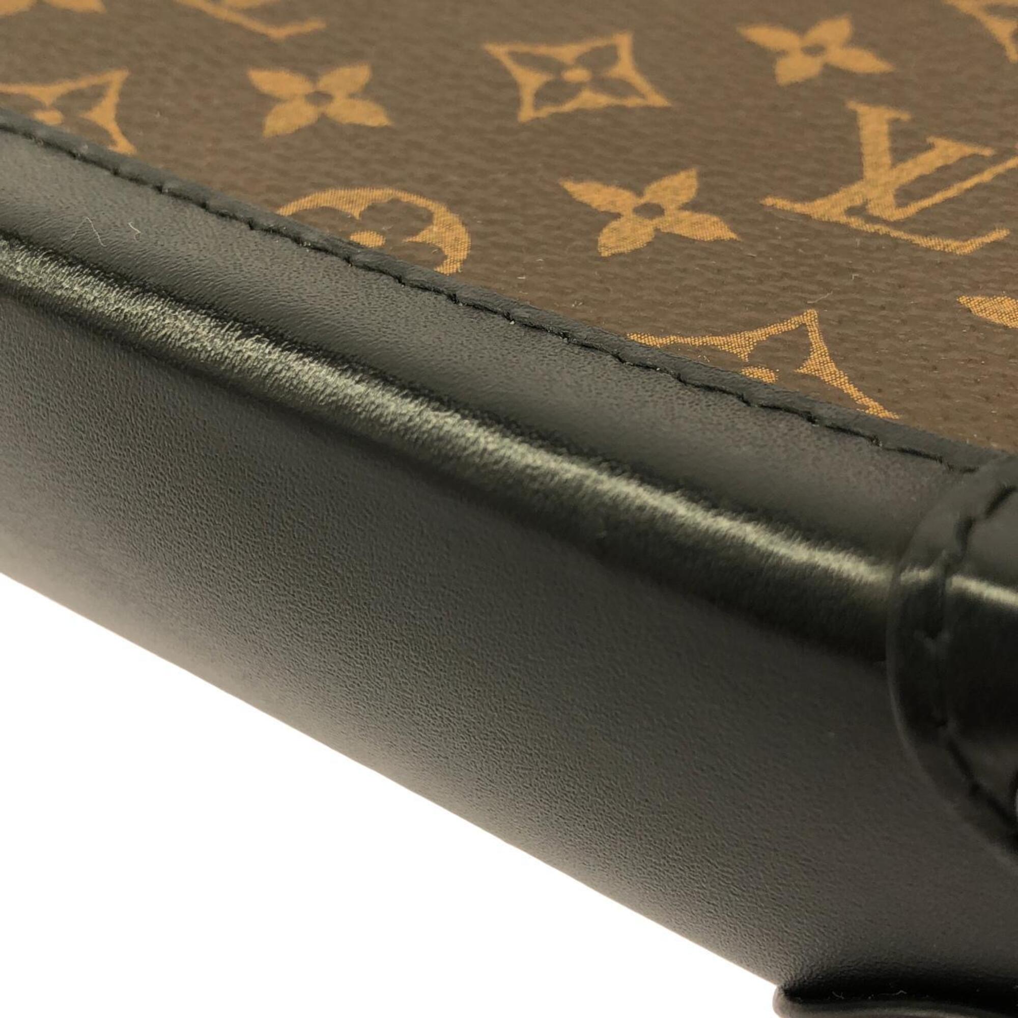 Louis Vuitton Marron Coated Canvas Pochette Shoulder Bag (Pre-Owned)