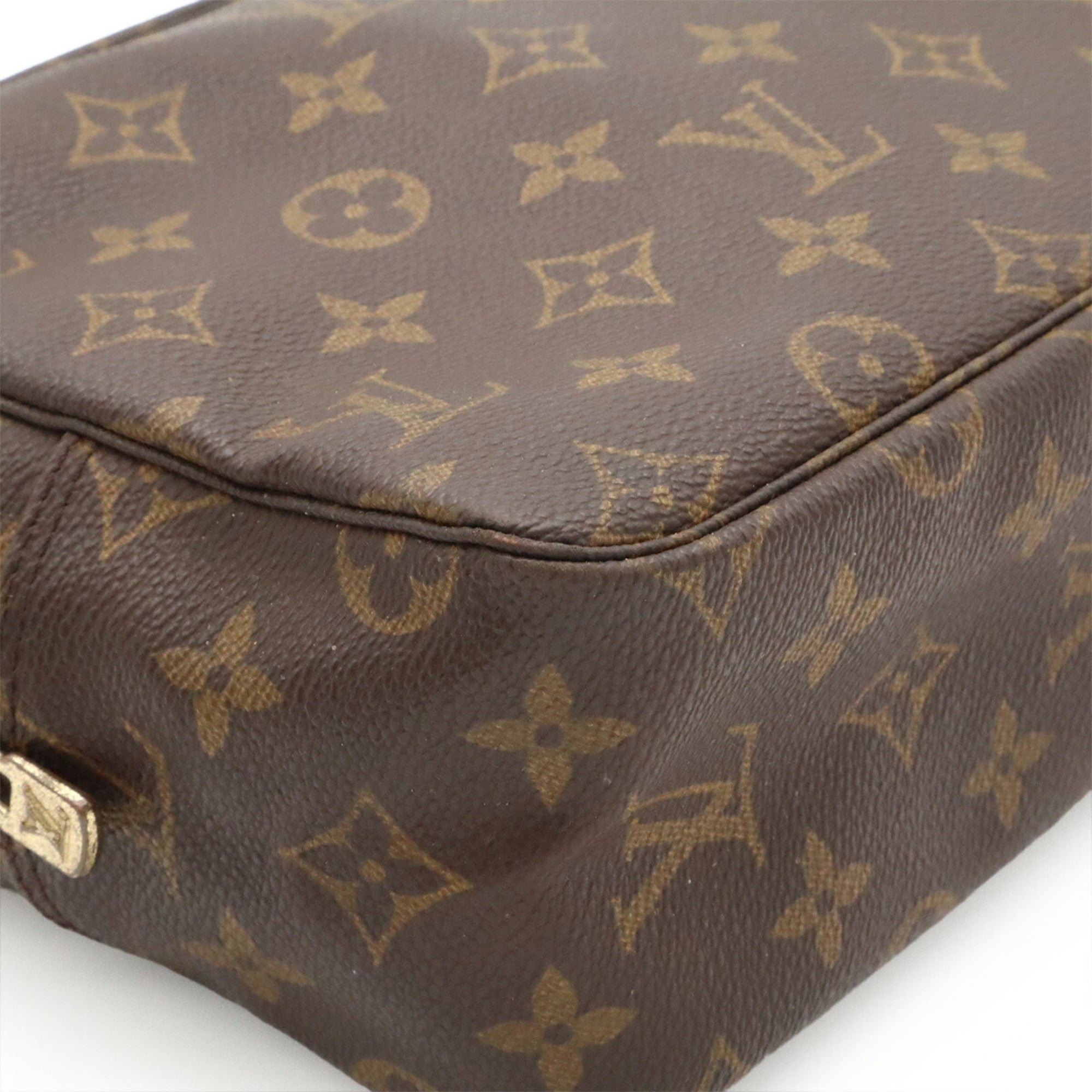 Louis Vuitton Brown Monogram Canvas Clutch Bag Pouch (Pre-Owned)