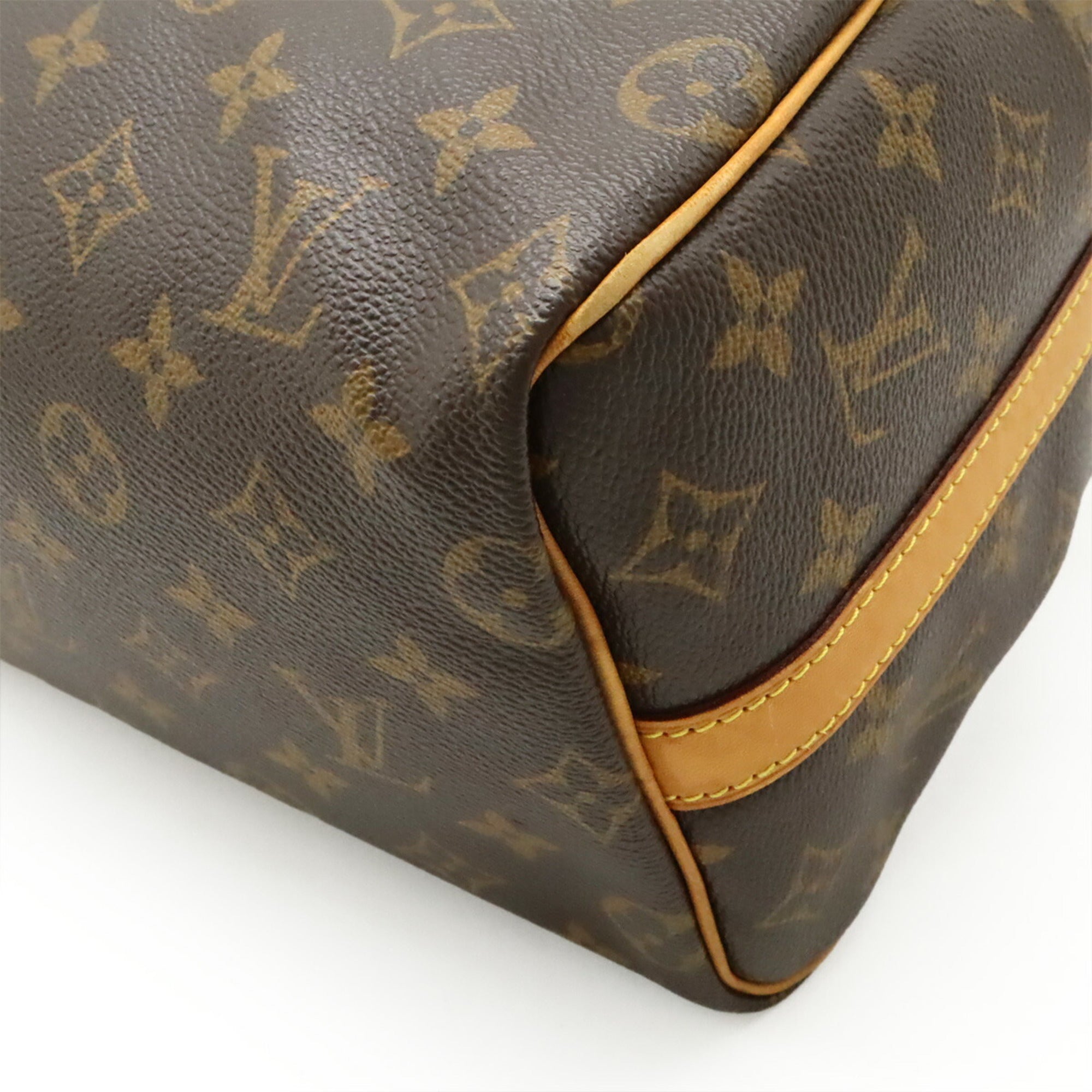 Louis Vuitton Brown Monogram Canvas Boston Bag Handbag Shoulder Bag (Pre-Owned)