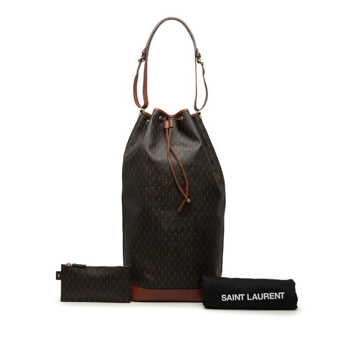 Saint Laurent Brown Pvc Leather Shoulder Bag (Pre-Owned)