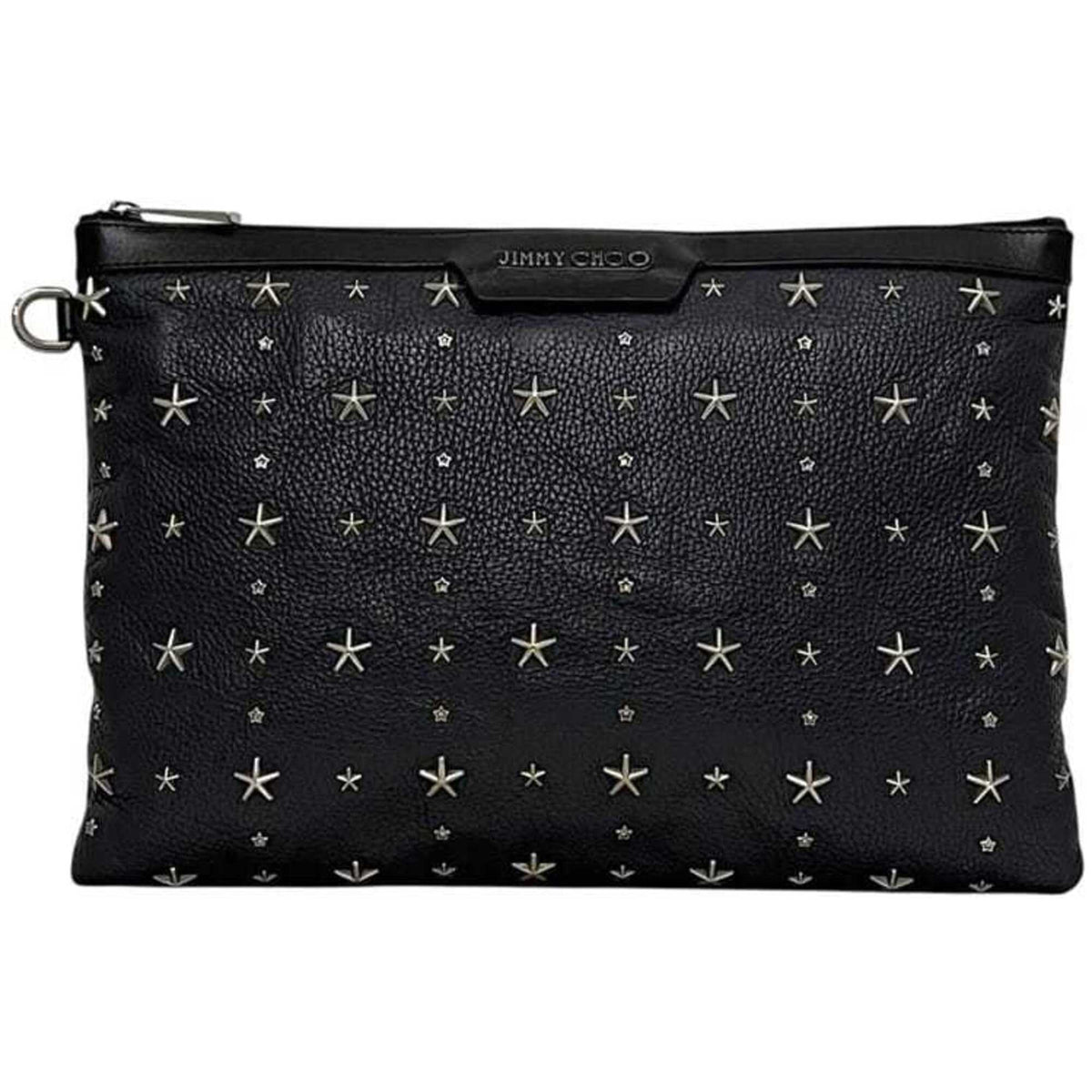 Jimmy Choo Black Leather Clutch Bag (Pre-Owned)