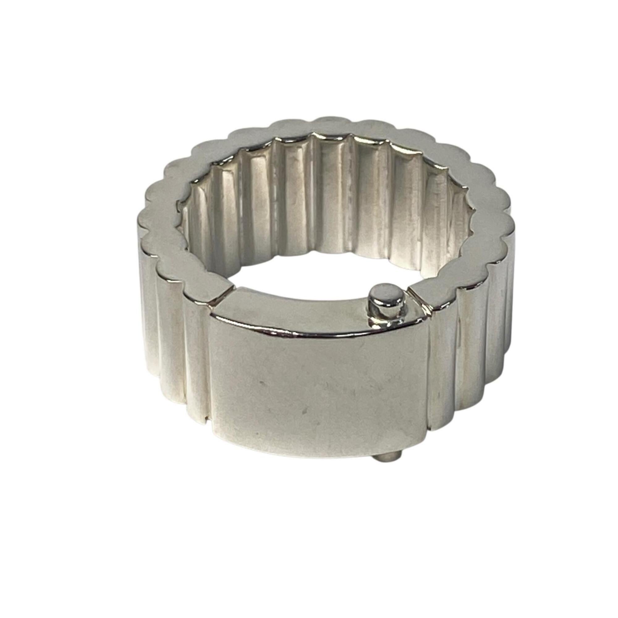 Bottega Veneta Silver Silver 925 Band Ring (Pre-Owned)