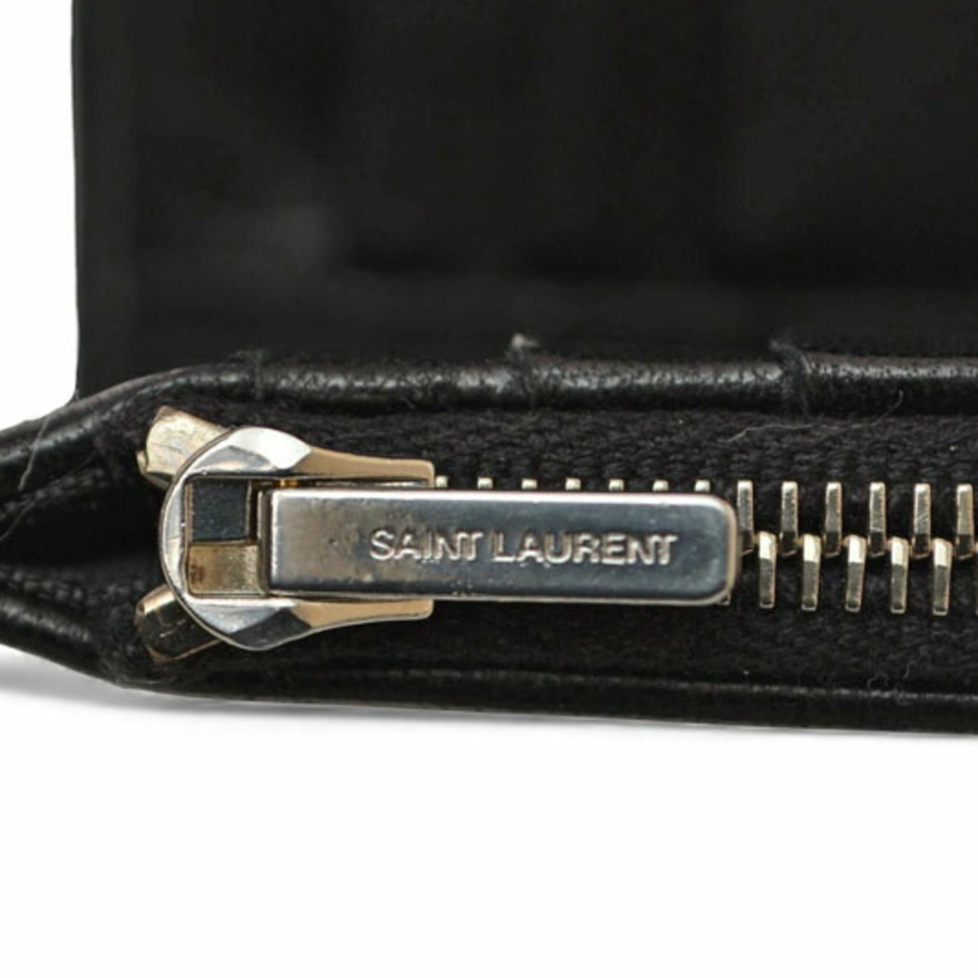 Saint Laurent Black Leather Wallet (Tri-Fold) (Pre-Owned)