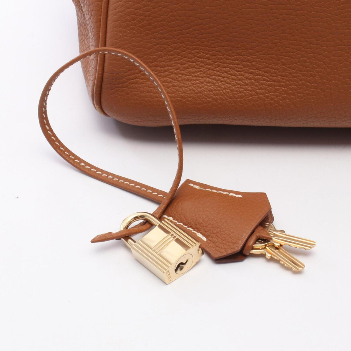 Hermes Brown Taurillon Clemence Leather Handbag (Pre-Owned)