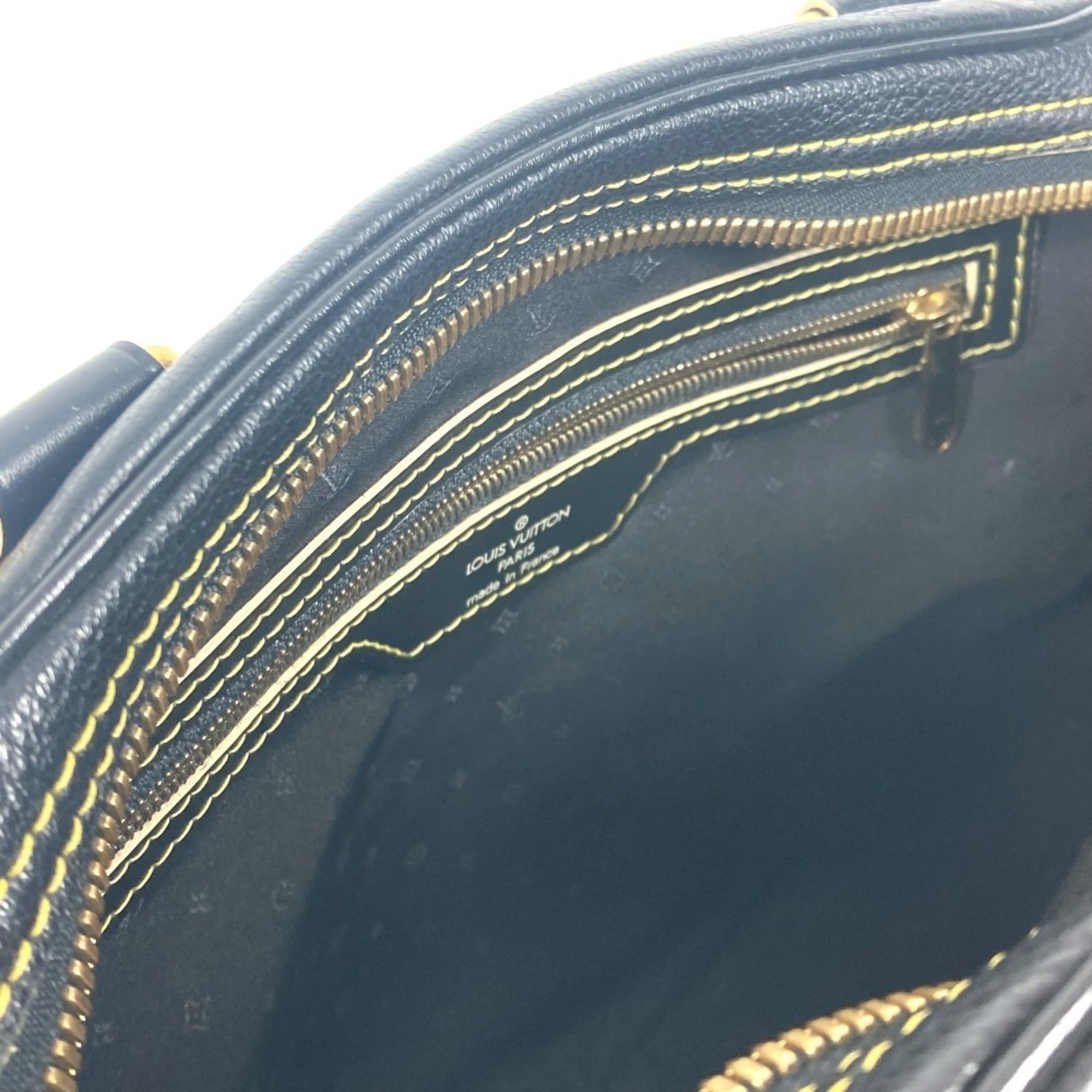 Louis Vuitton Suhali Black Noir Suhali Leather Boston Bag Handbag Shoulder Bag (Pre-Owned)