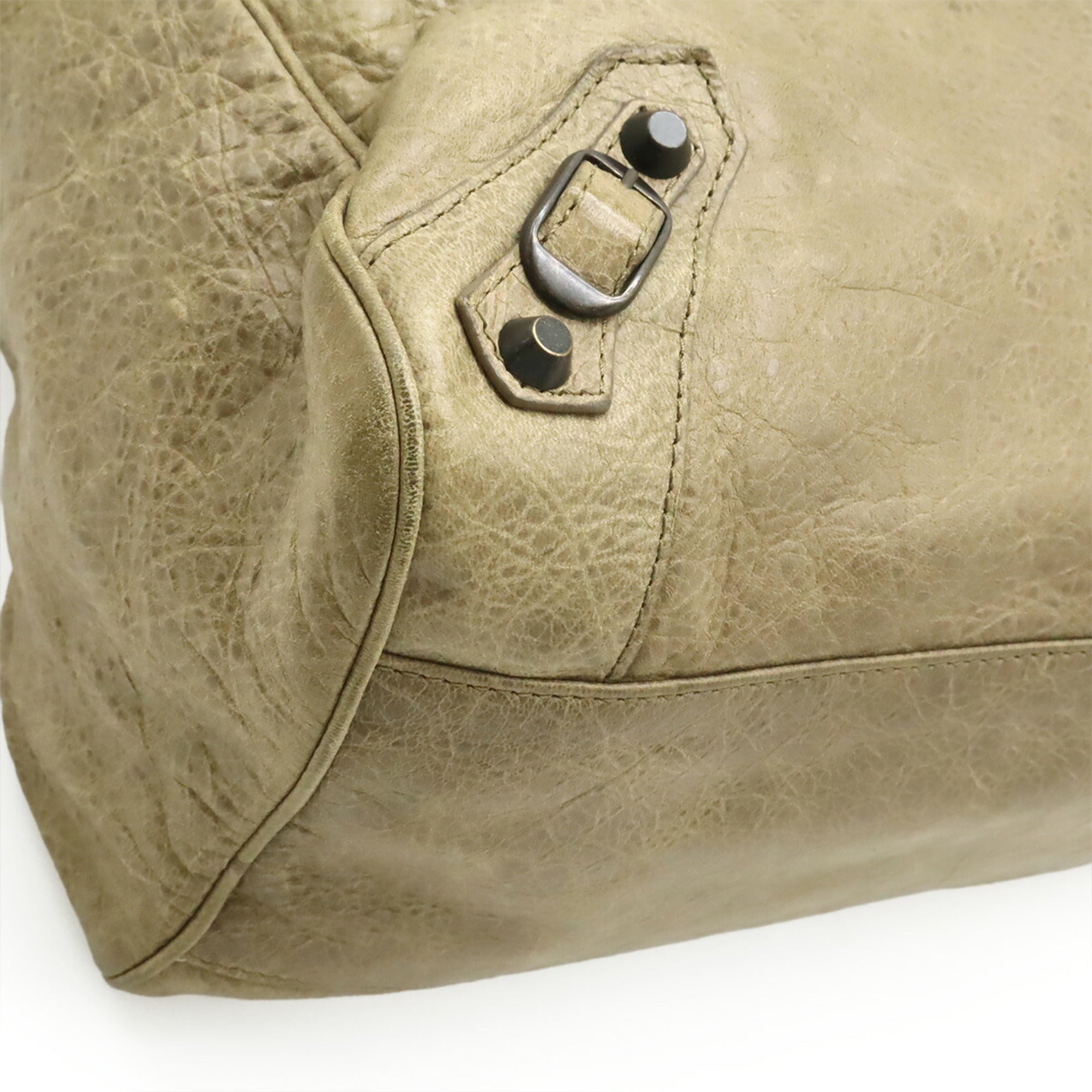 Balenciaga Beige Leather Handbag Tote Bag (Pre-Owned)