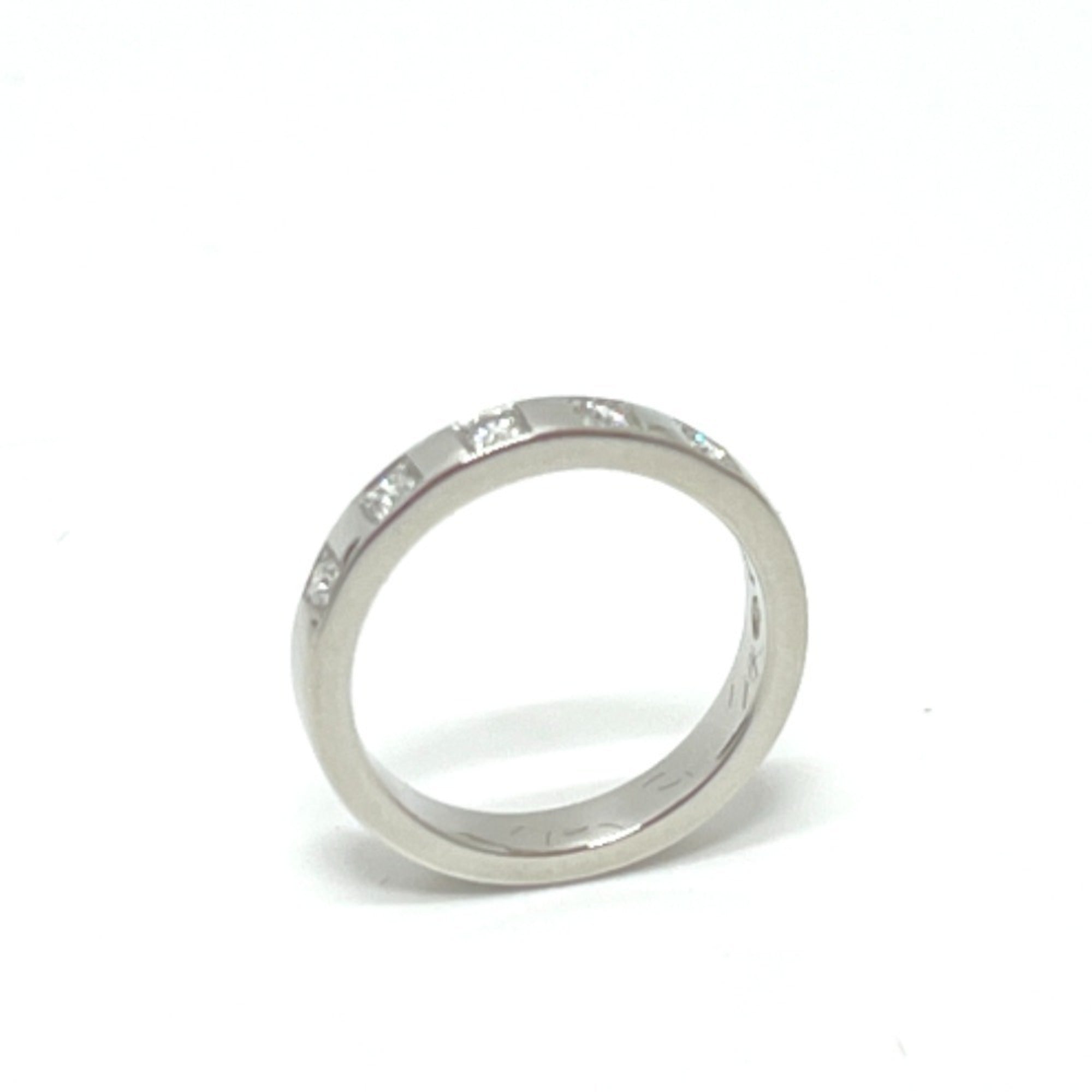 Bvlgari Silver Platinum 950 Band Ring (Pre-Owned)