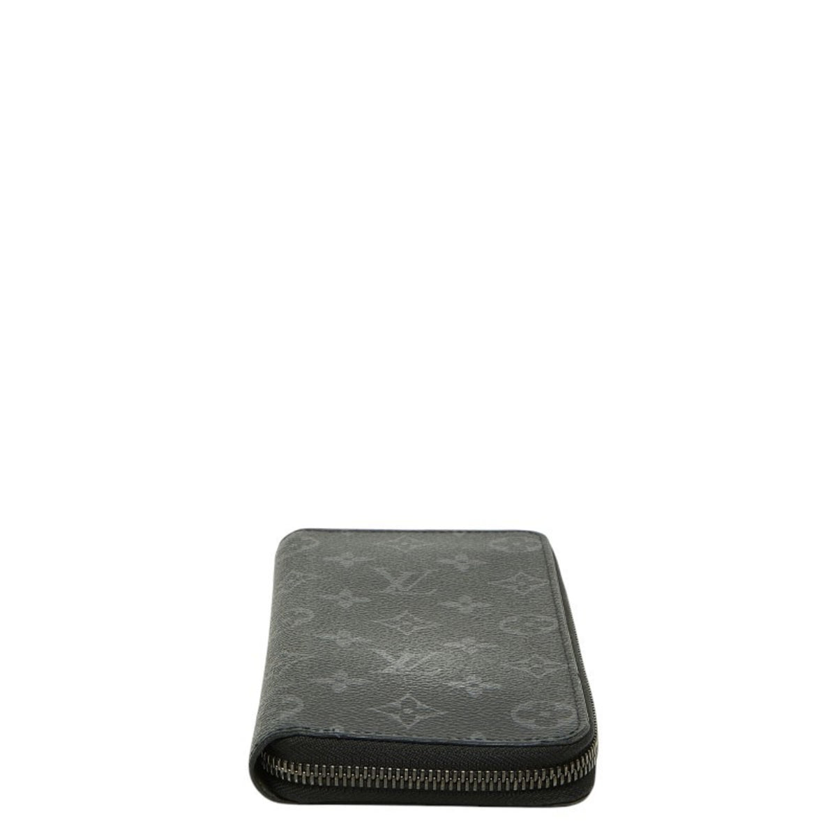 Louis Vuitton Black Gray Pvc Leather Long Wallet (Bi-Fold) (Pre-Owned)