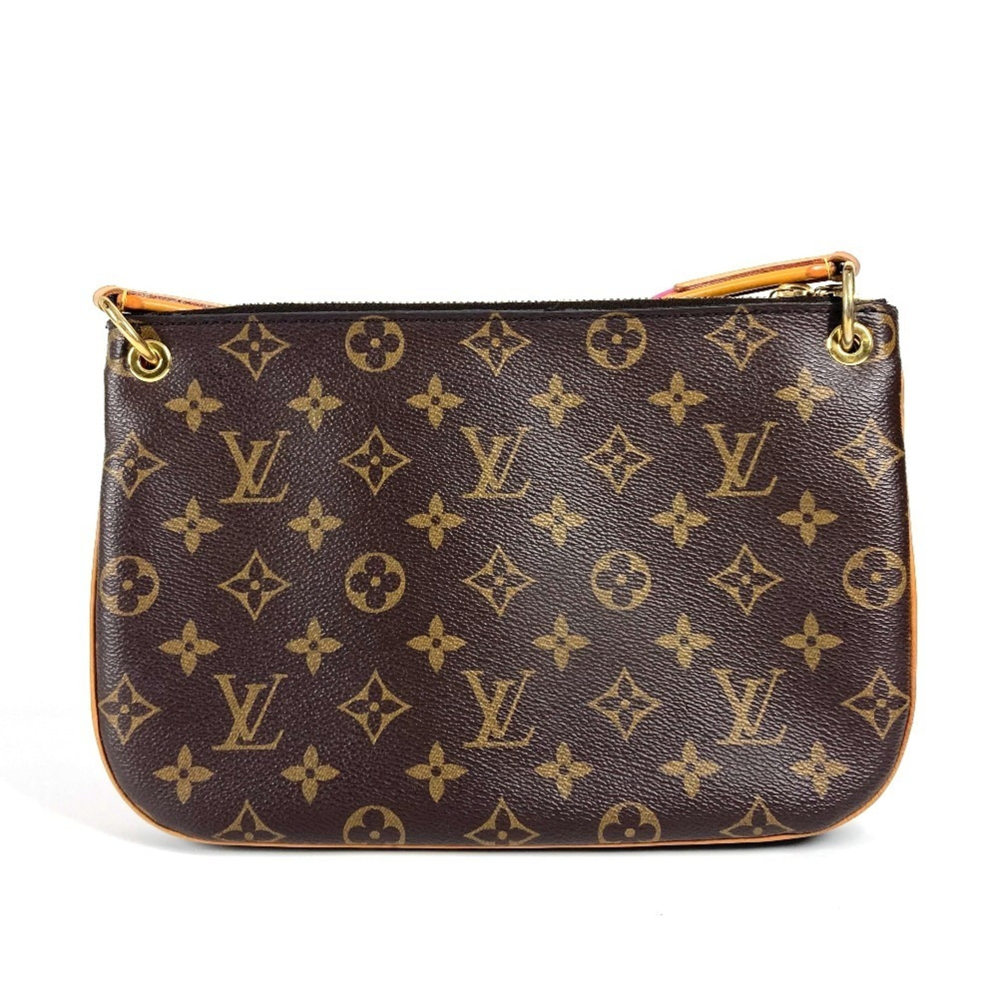 Louis Vuitton Brown Monogram Pink Monogram Pochette Shoulder Bag (Pre-Owned)