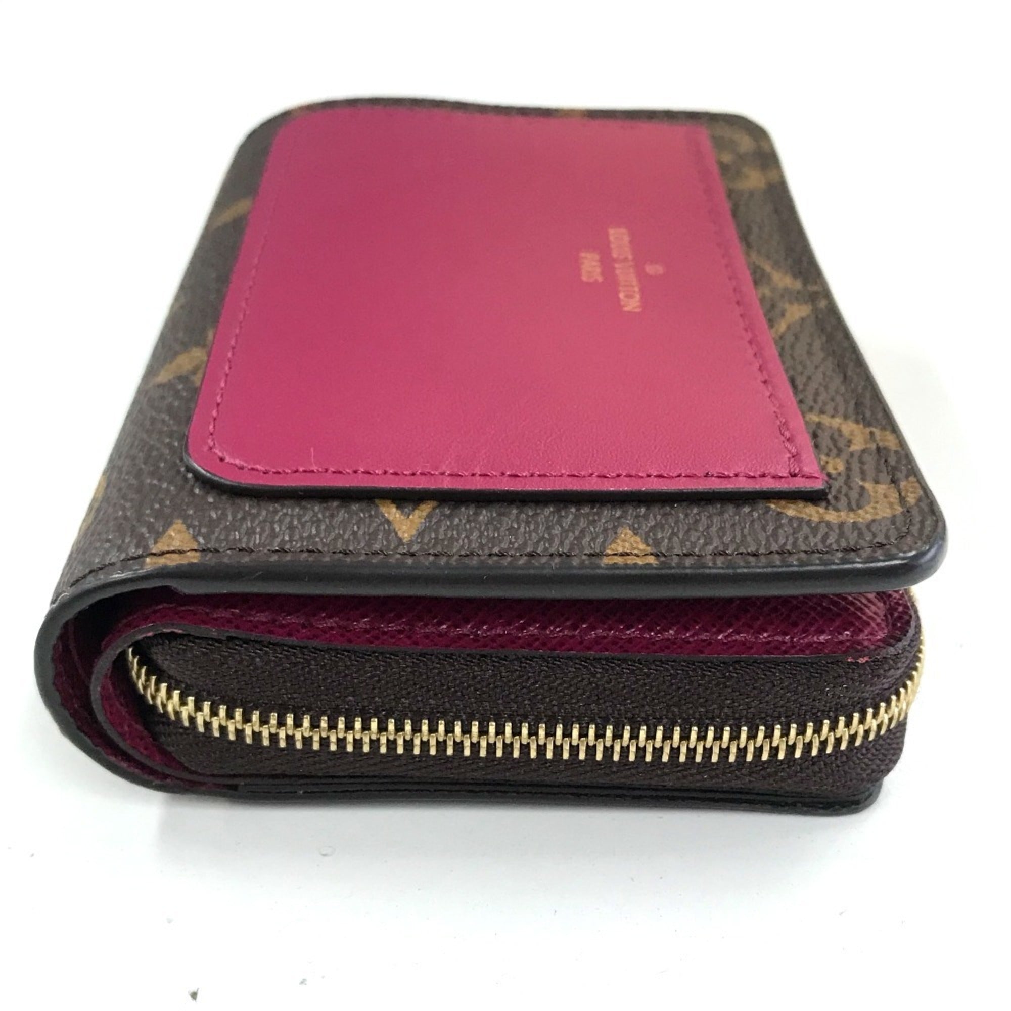 Louis Vuitton Monogram Brown Fuchsia Monogram Wallet (Bi-Fold) (Pre-Owned)