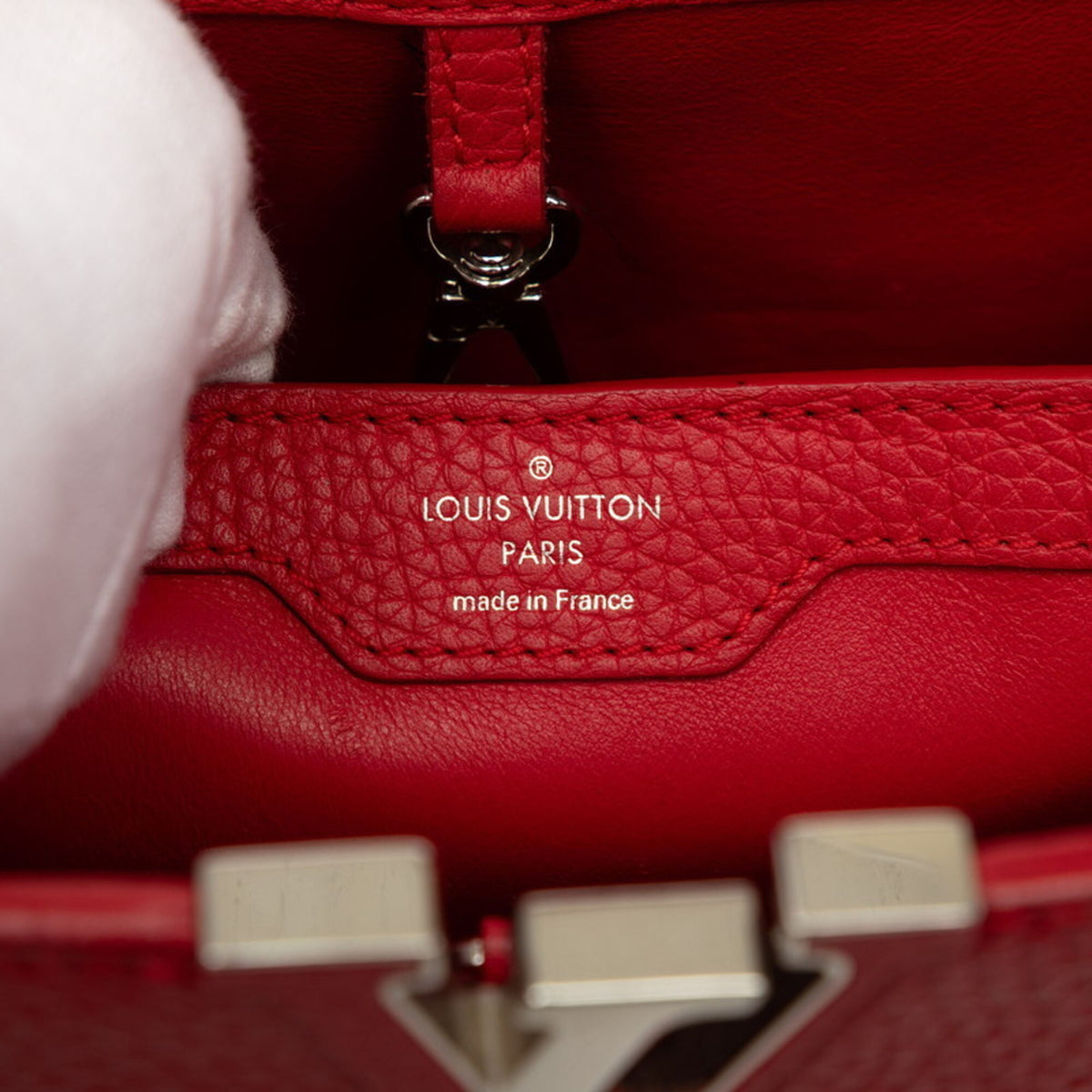 Louis Vuitton Red Color Ruby Leather Handbag Shoulder Bag (Pre-Owned)