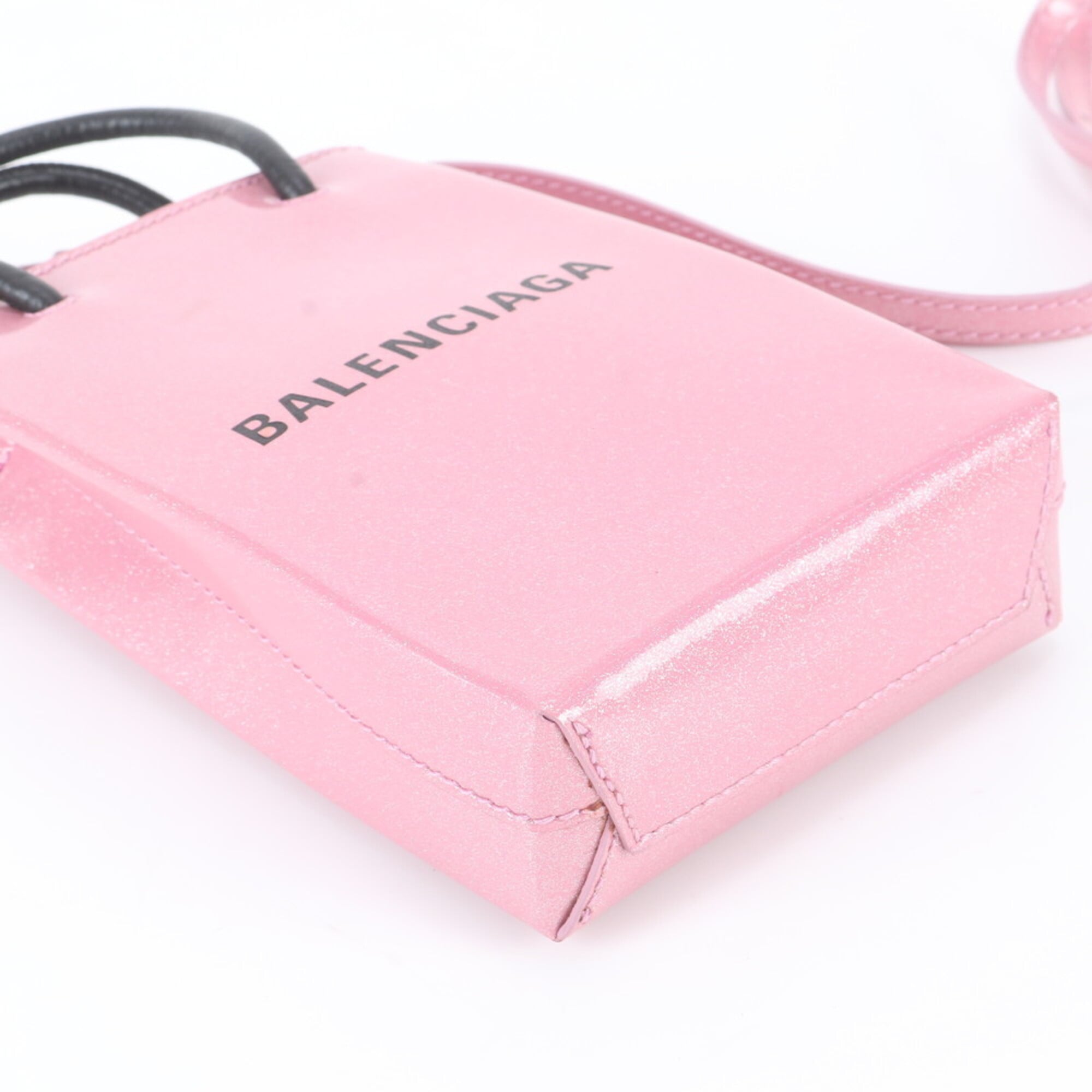 Balenciaga Pink Leather Crossbody Bag Shoulder Bag (Pre-Owned)