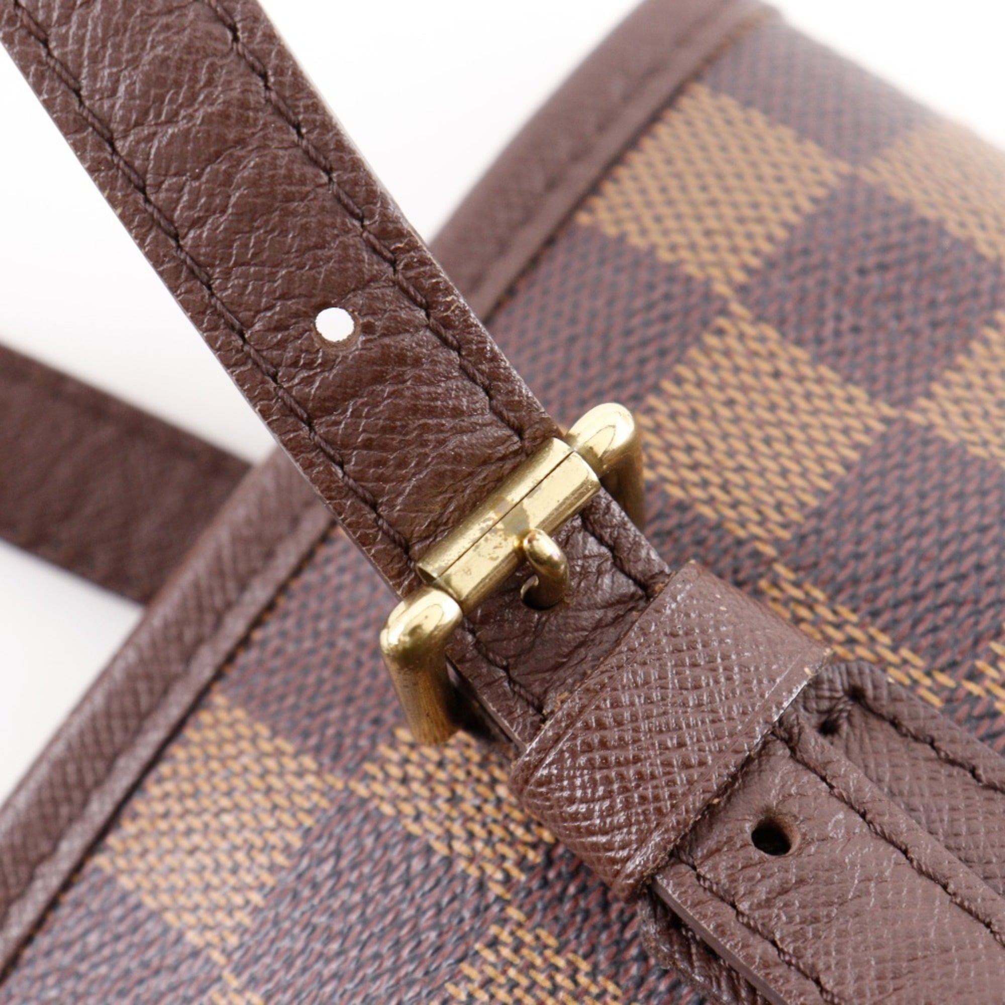Louis Vuitton Brown Damier Canvas Pouch Tote Bag (Pre-Owned)