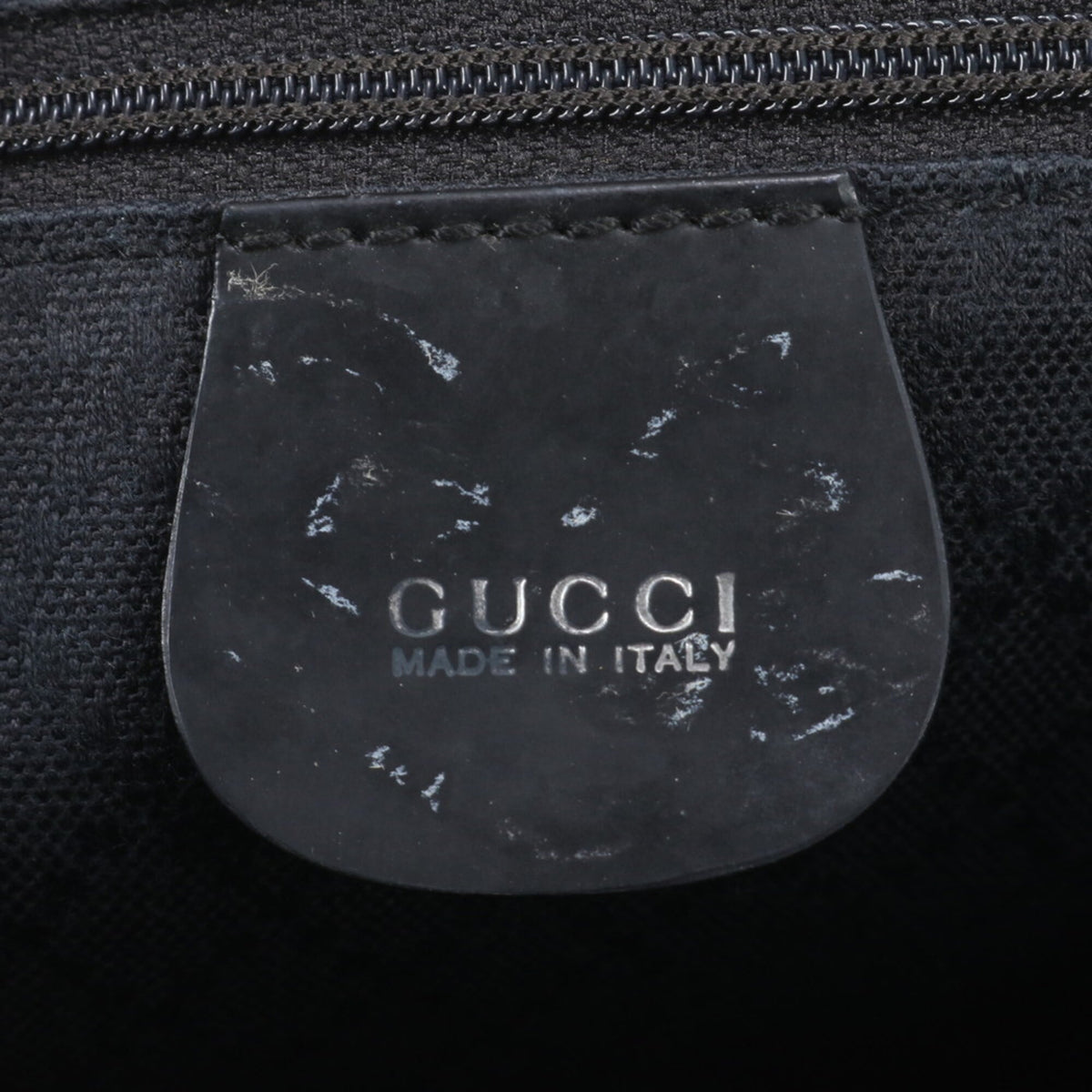 Gucci Black Leather Canvas Backpack (Pre-Owned)