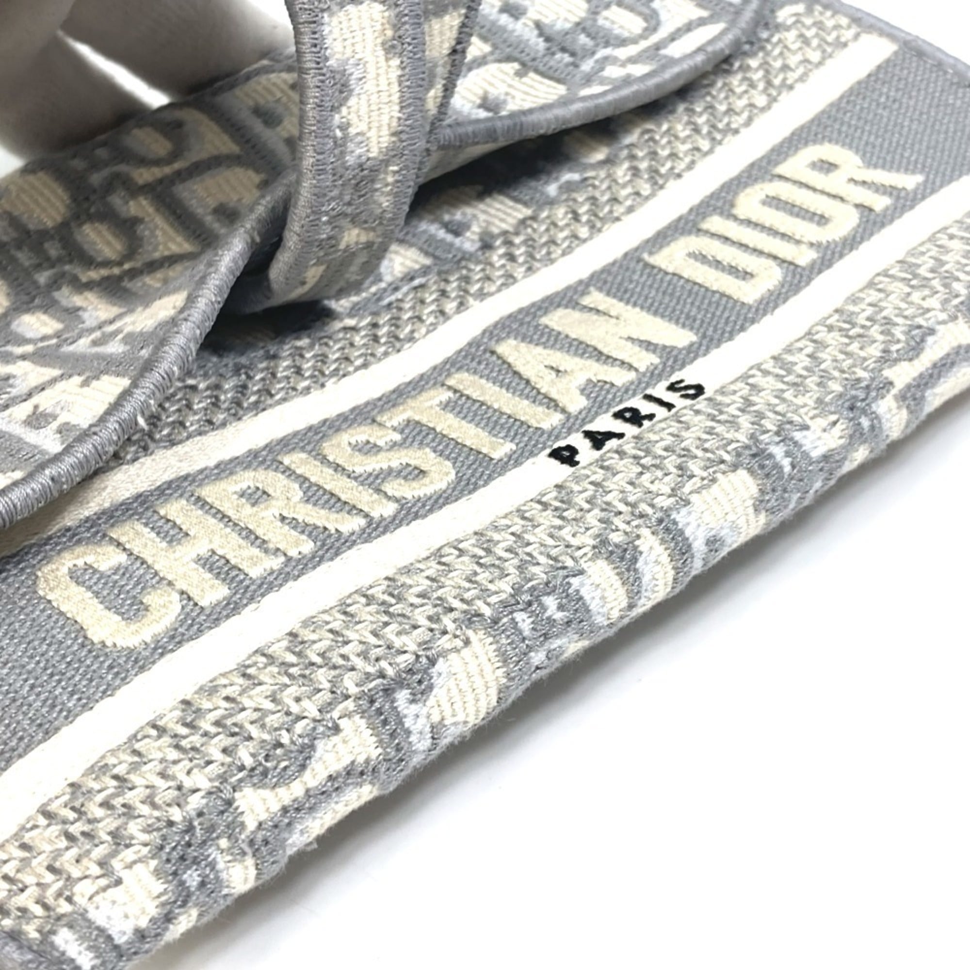 Christian Dior Gray Jacquard Pouch Shoulder Bag (Pre-Owned)