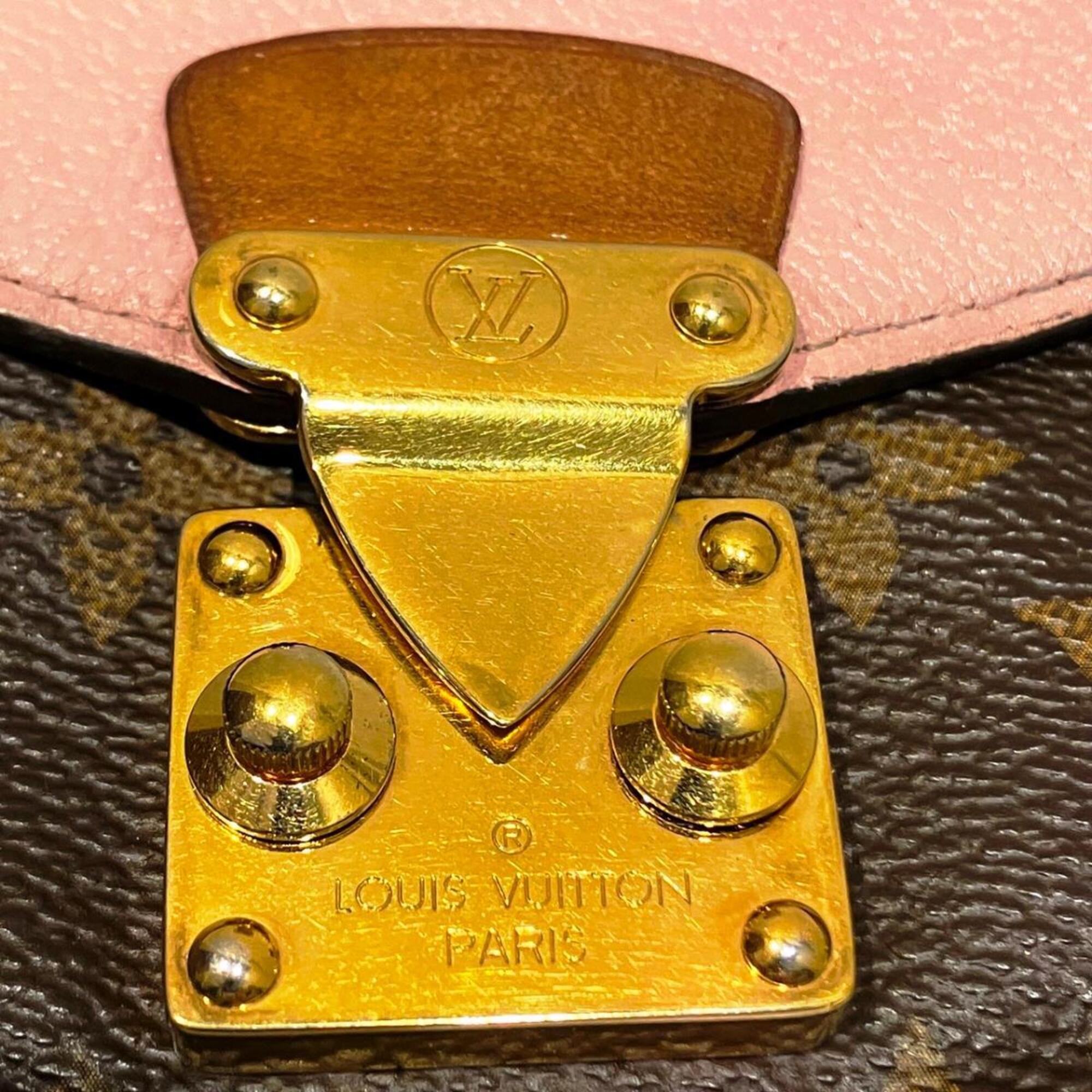 Louis Vuitton Brown Monogram Pink Monogram Coin Purse/Coin Case (Pre-Owned)