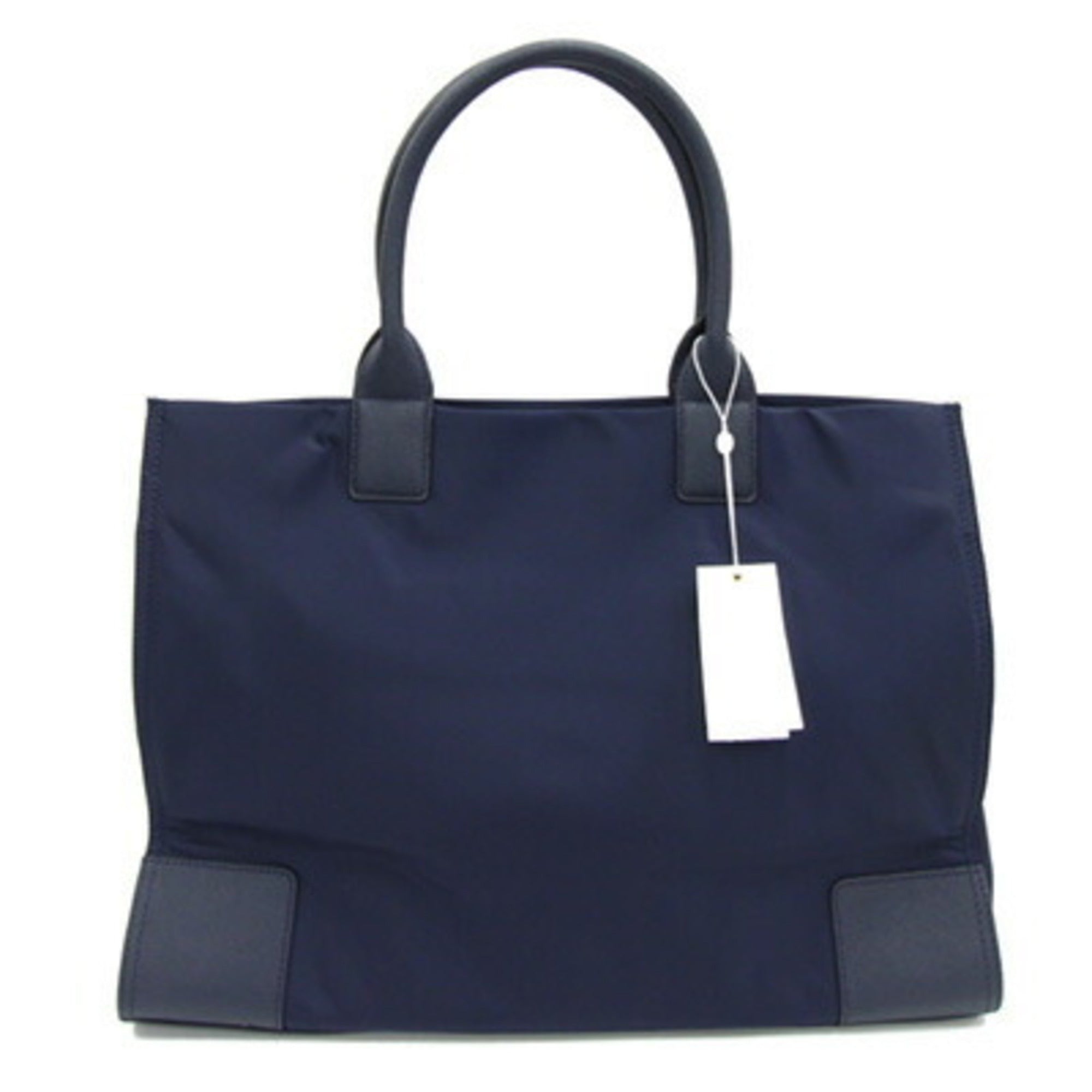 Tory Burch Dark Navy Nylon Leather Tote Bag (Pre-Owned)