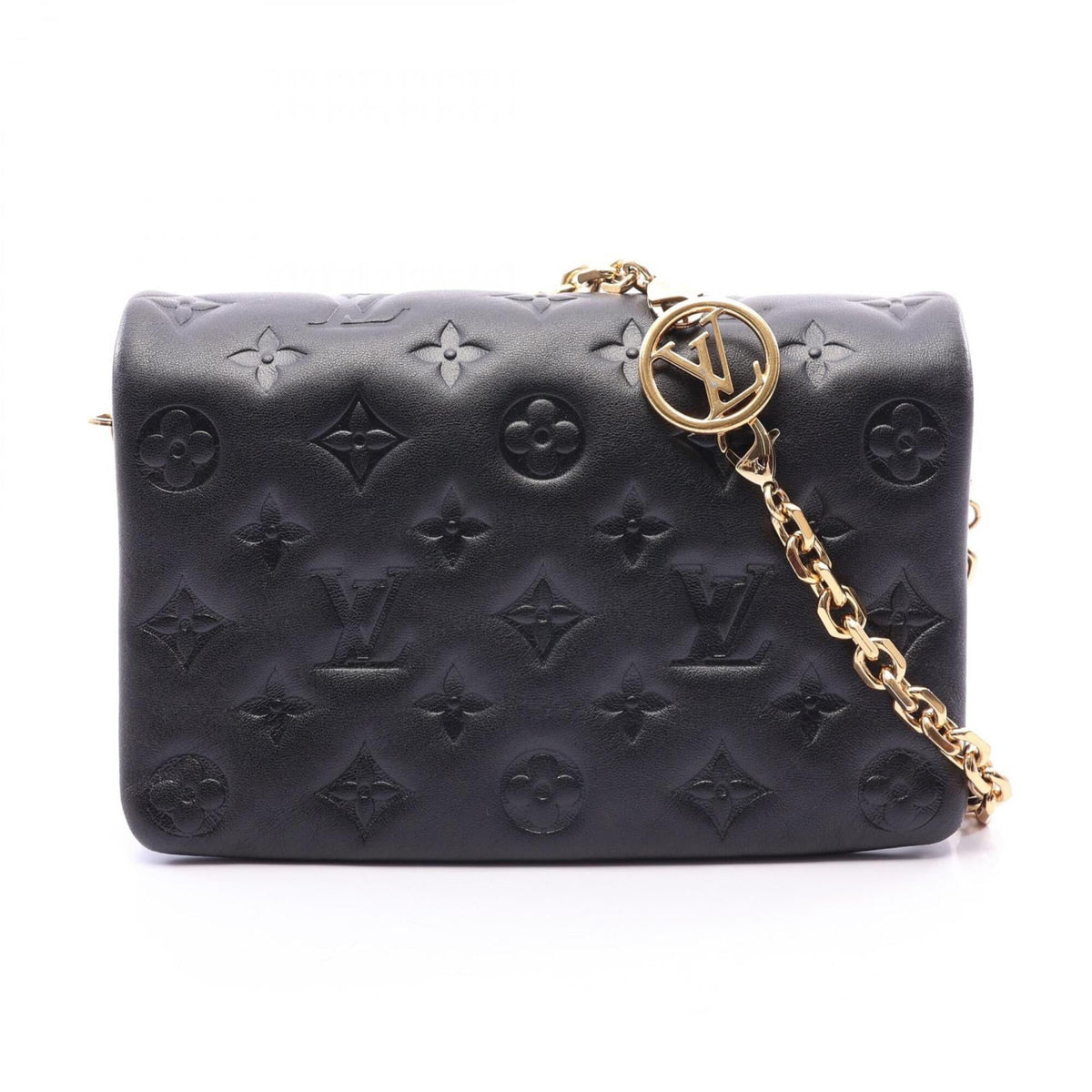 Louis Vuitton Black Noir Monogram Leather Handbag Shoulder Bag (Pre-Owned)