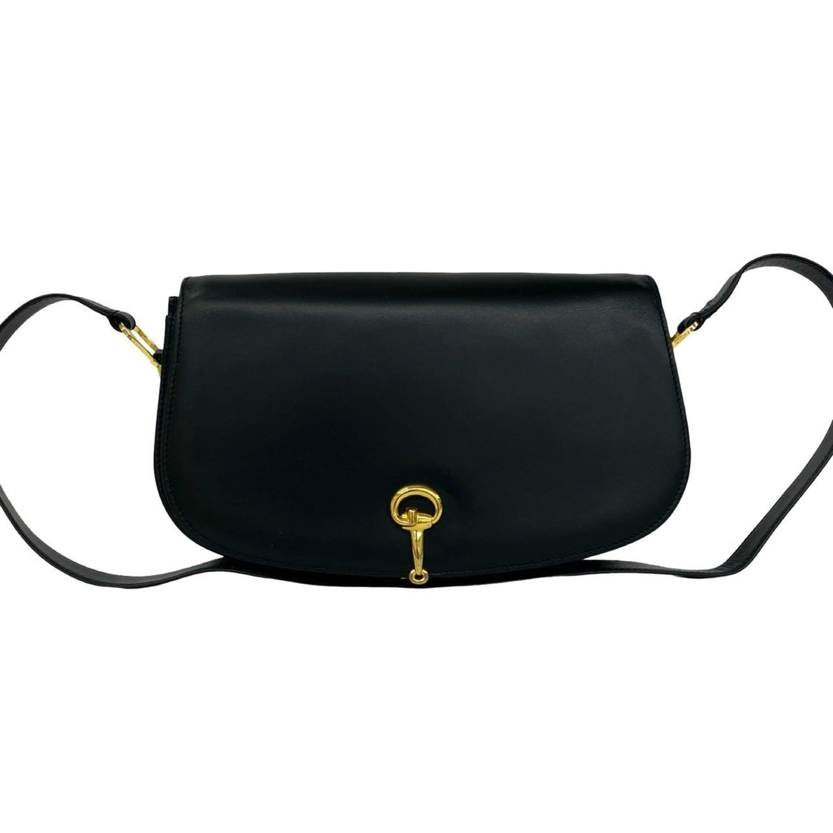 Gucci Black Leather Pochette Shoulder Bag (Pre-Owned)
