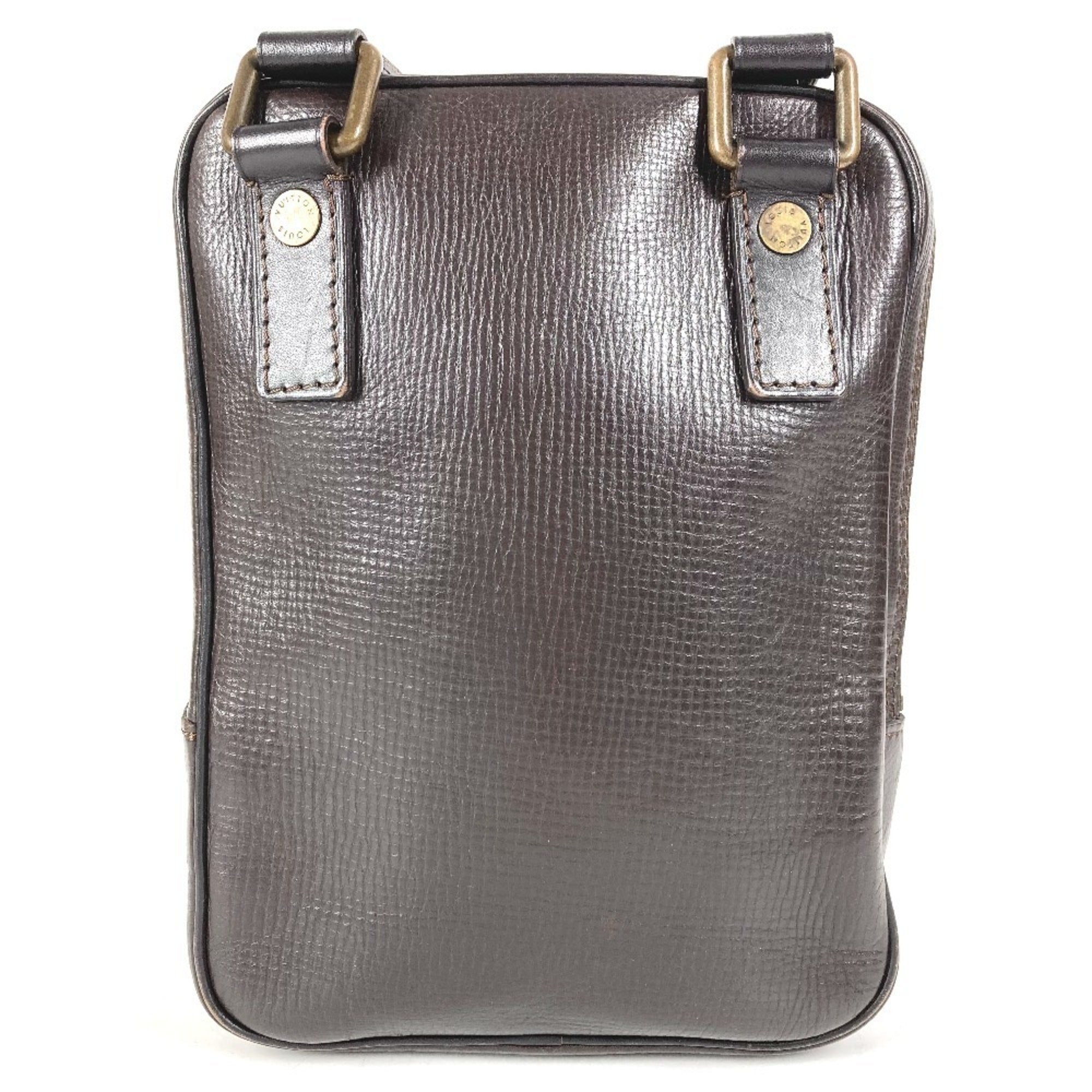 Louis Vuitton Brown Coffee Utah Leather Leather Pochette Shoulder Bag (Pre-Owned)
