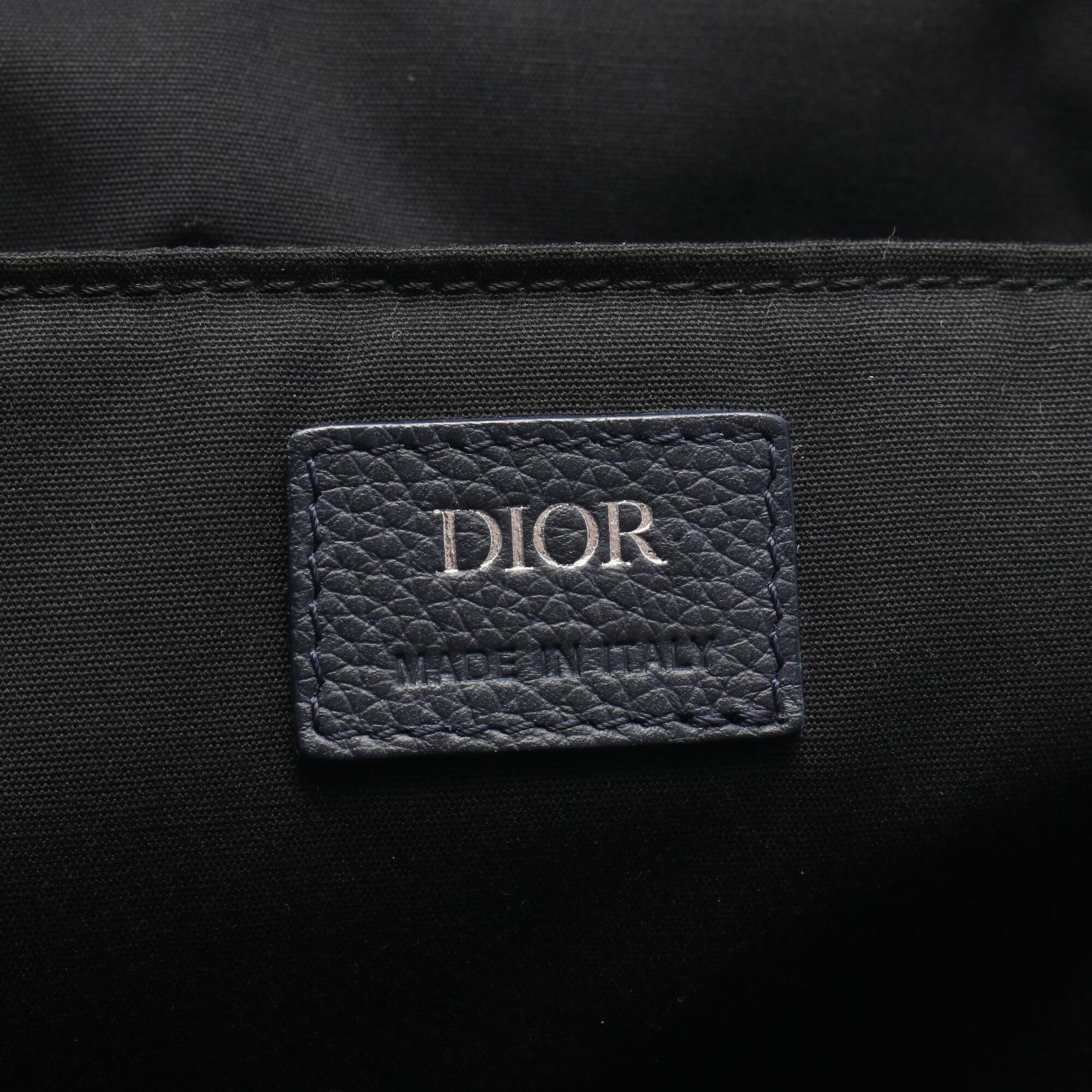 Christian Dior Navy Leather Backpack (Pre-Owned)