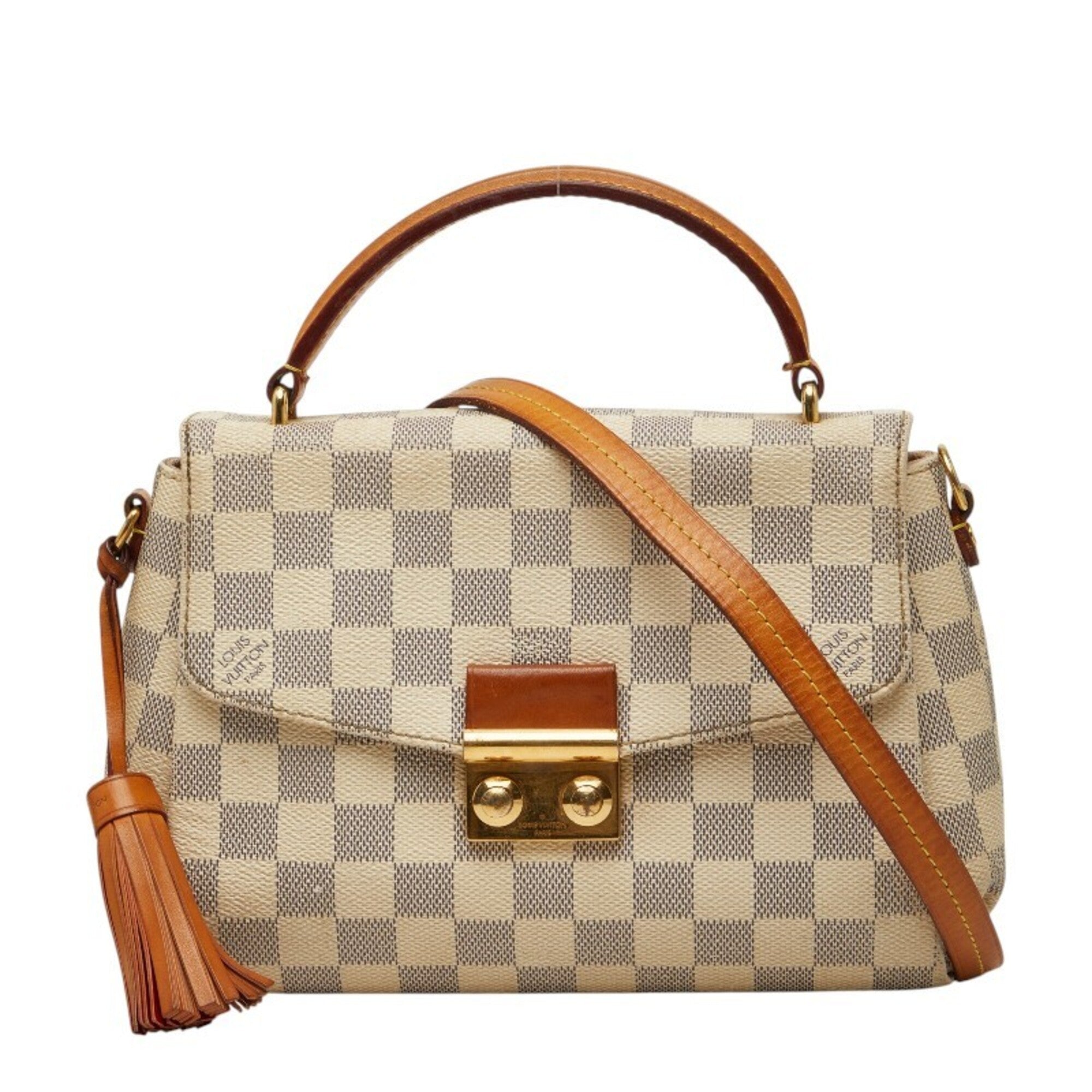 Louis Vuitton White Pvc Leather Handbag Shoulder Bag (Pre-Owned)