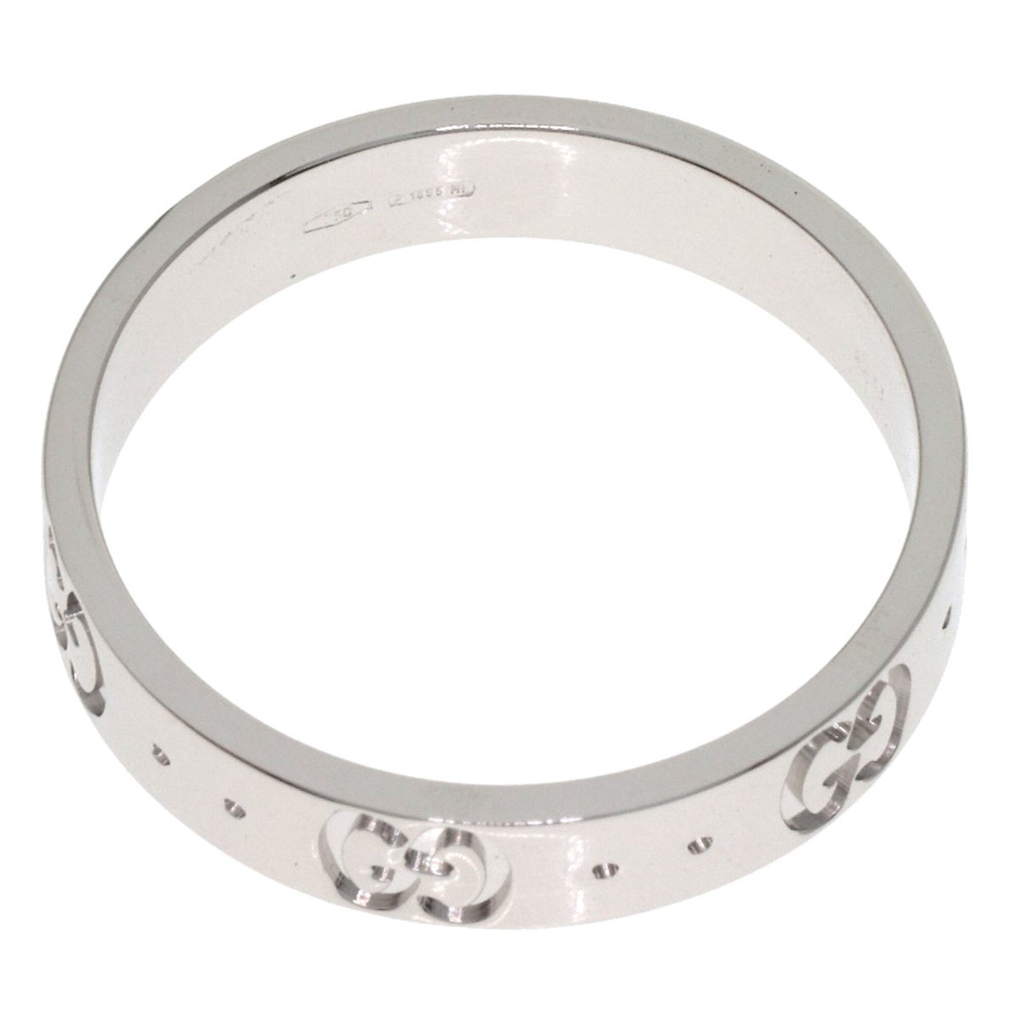 Gucci Icon White Gold (18K) Band Ring (Pre-Owned)