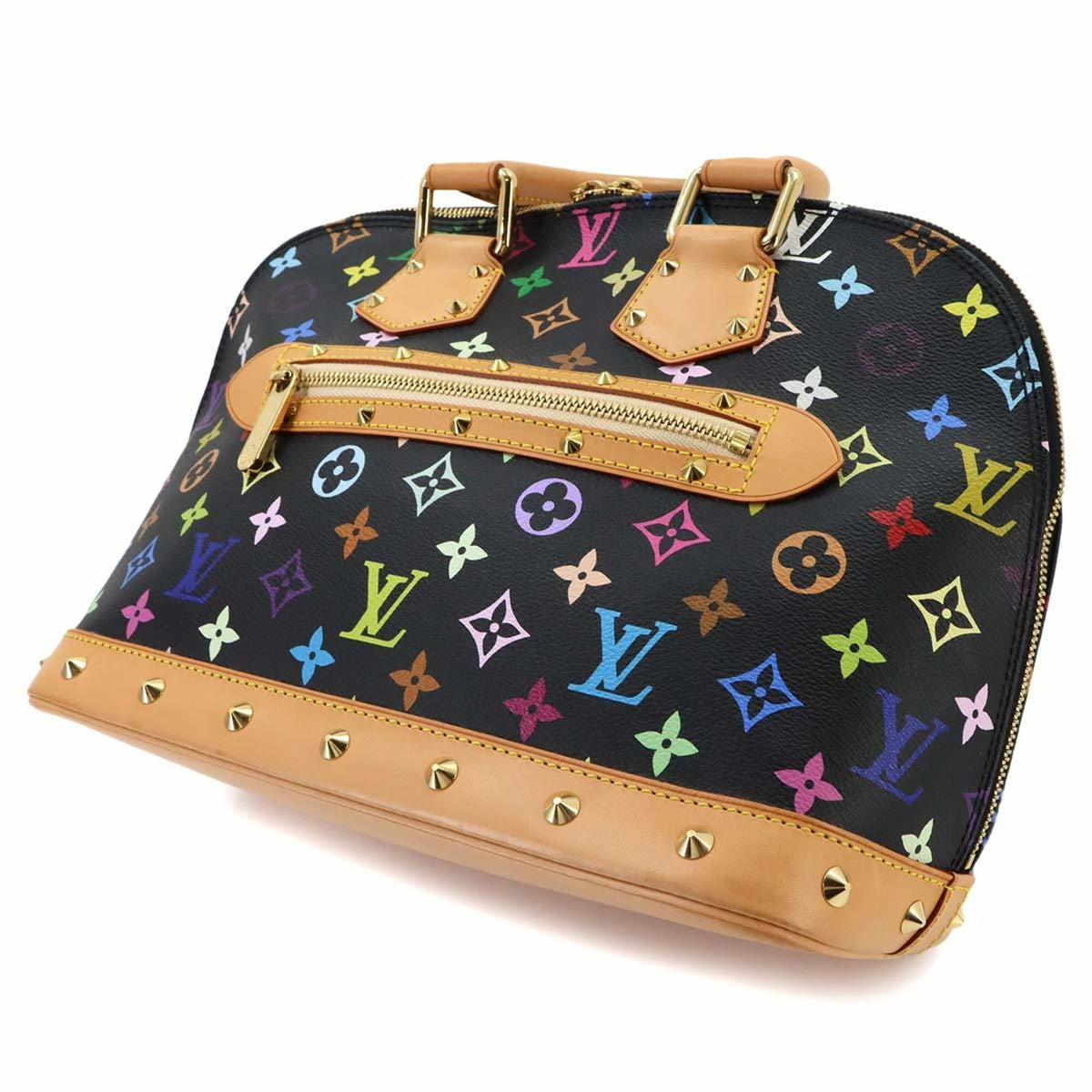 Louis Vuitton Multi-Color Noir Monogram Multicolore Canvas Handbag (Pre-Owned)