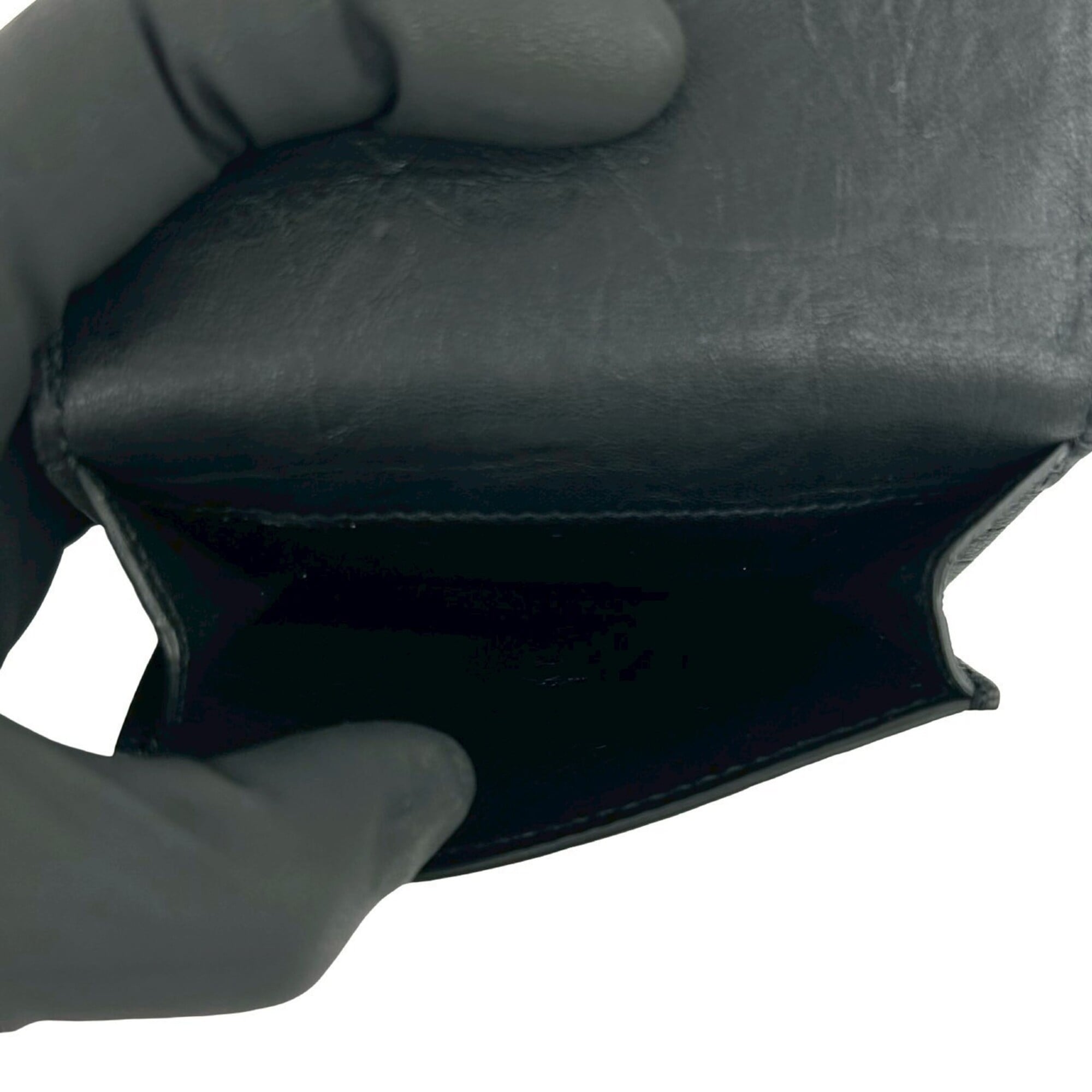 Saint Laurent Black Leather Wallet (Tri-Fold) (Pre-Owned)