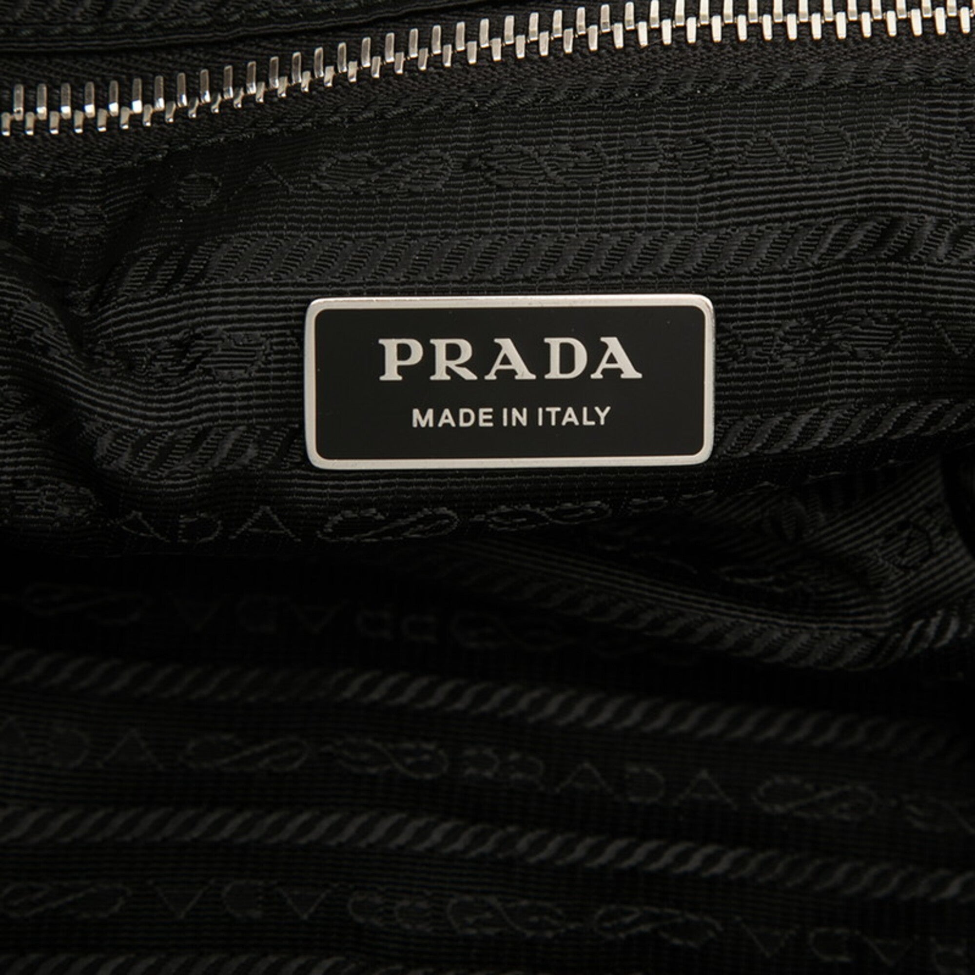 Prada White Pile Fabric Handbag Tote Bag (Pre-Owned)