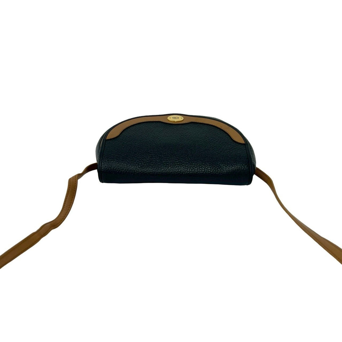 Christian Dior Black Brown Leather Pochette Shoulder Bag (Pre-Owned)