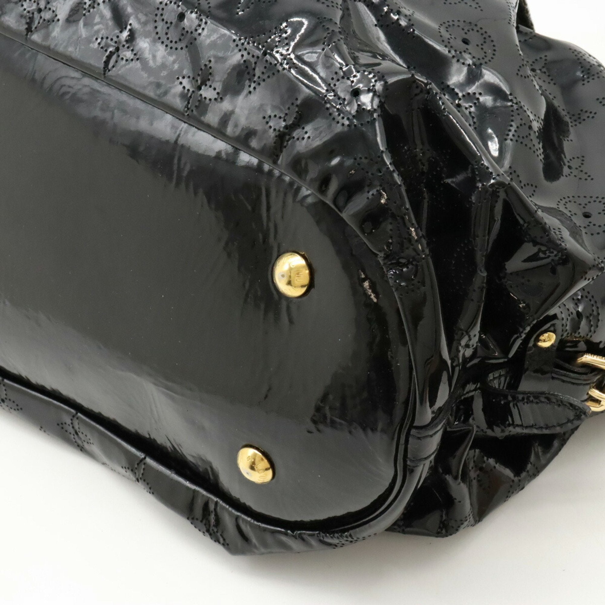 Louis Vuitton Noir Patent Leather Shoulder Bag Tote Bag (Pre-Owned)