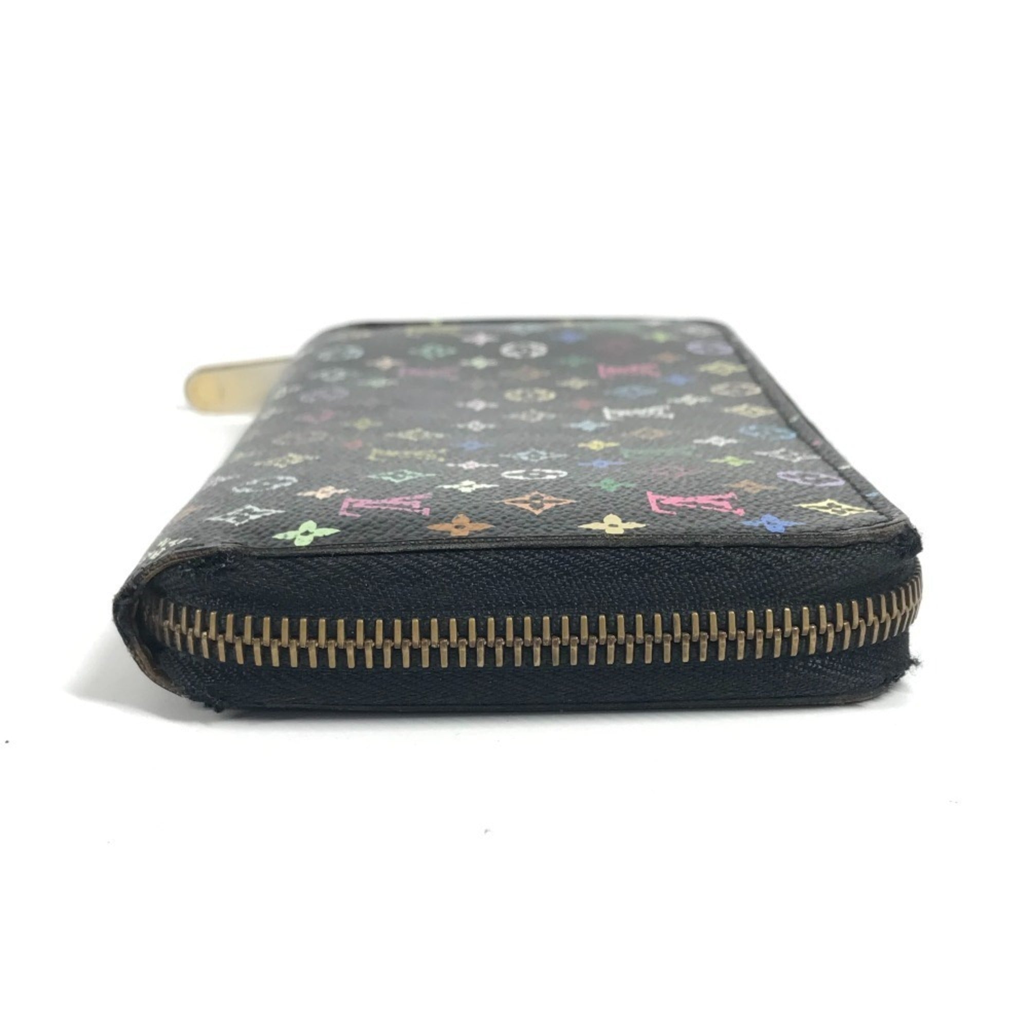 Louis Vuitton Black Multi-Color Noir Monogram Multicolore Canvas Long Wallet (Bi-Fold) (Pre-Owned)