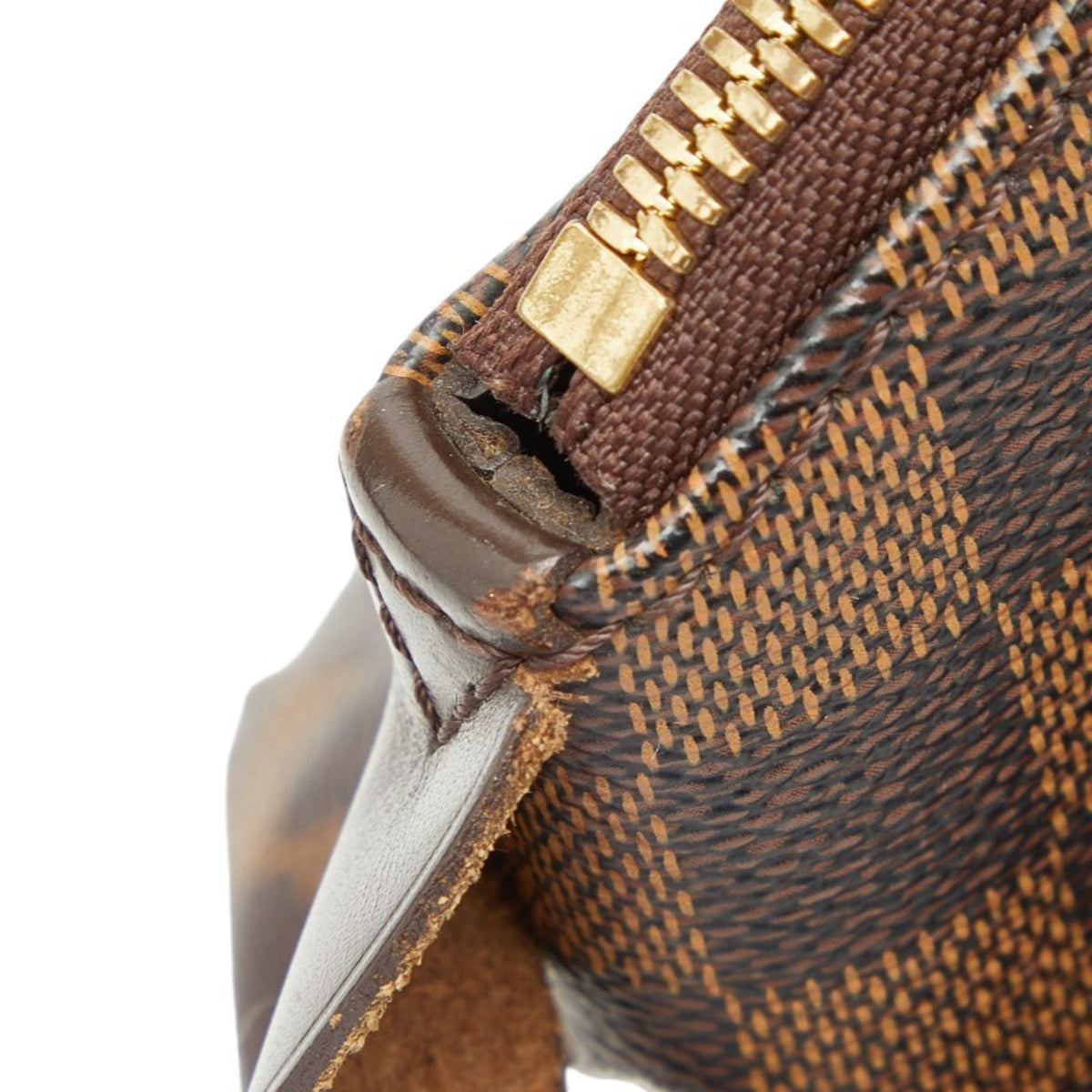Louis Vuitton Brown Damier Canvas Pvc Leather Handbag (Pre-Owned)