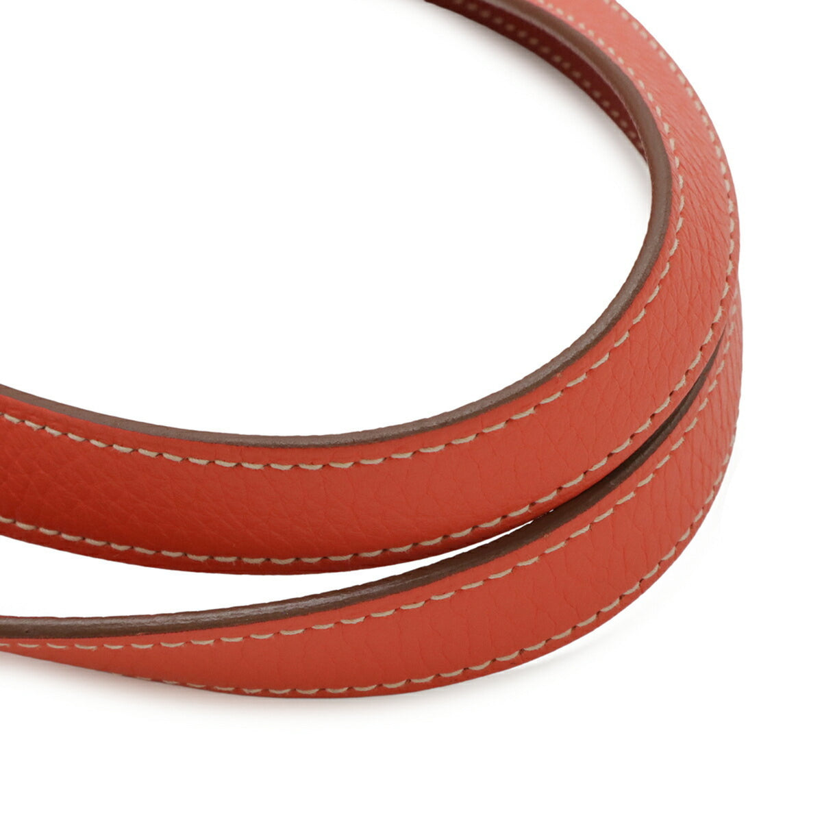 Hermes Bougainvillier Red Color Taurillon Clemence Leather Shoulder Bag Tote Bag (Pre-Owned)
