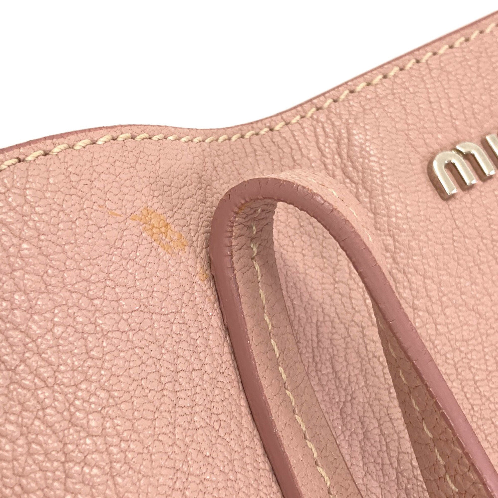 Miu Miu Pink Leather Tote Bag (Pre-Owned)