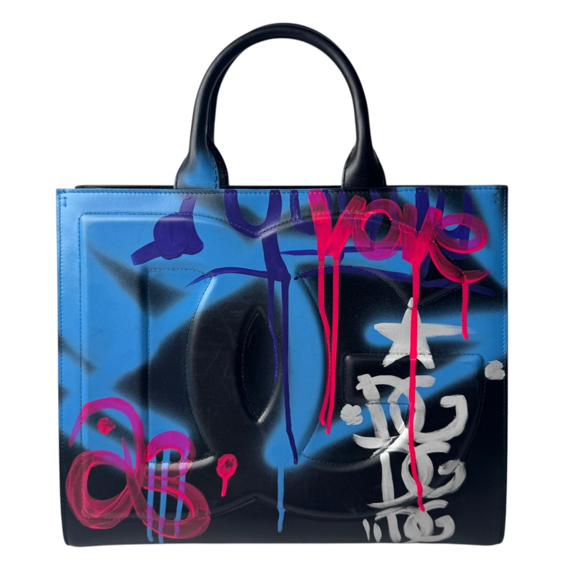 Dolce & Gabbana Multi-Color Leather Tote Bag (Pre-Owned)