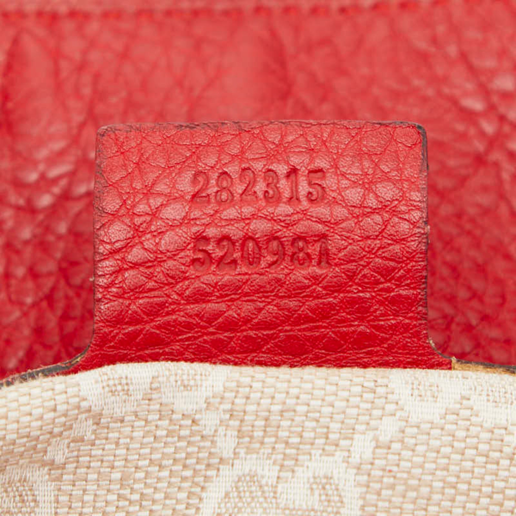Gucci Bamboo Red Color Leather Handbag Shoulder Bag (Pre-Owned)