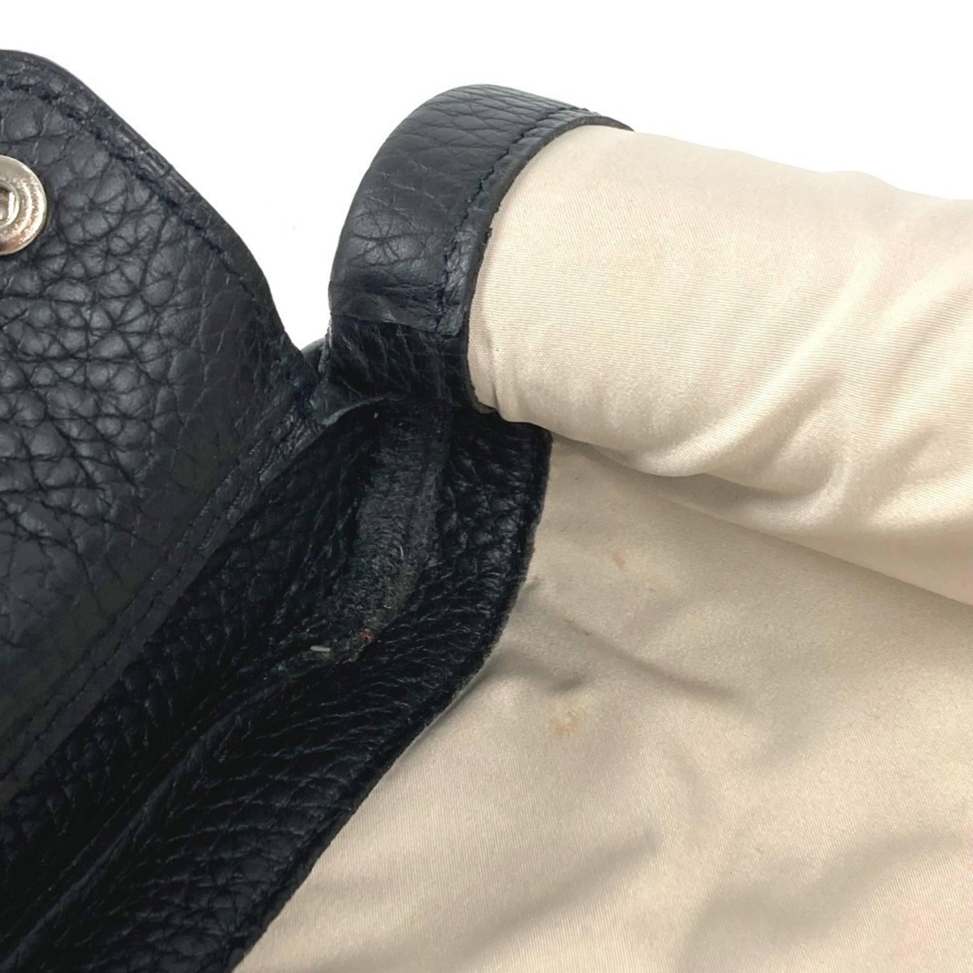 Hermes Black Leather Clutch Bag Pouch (Pre-Owned)