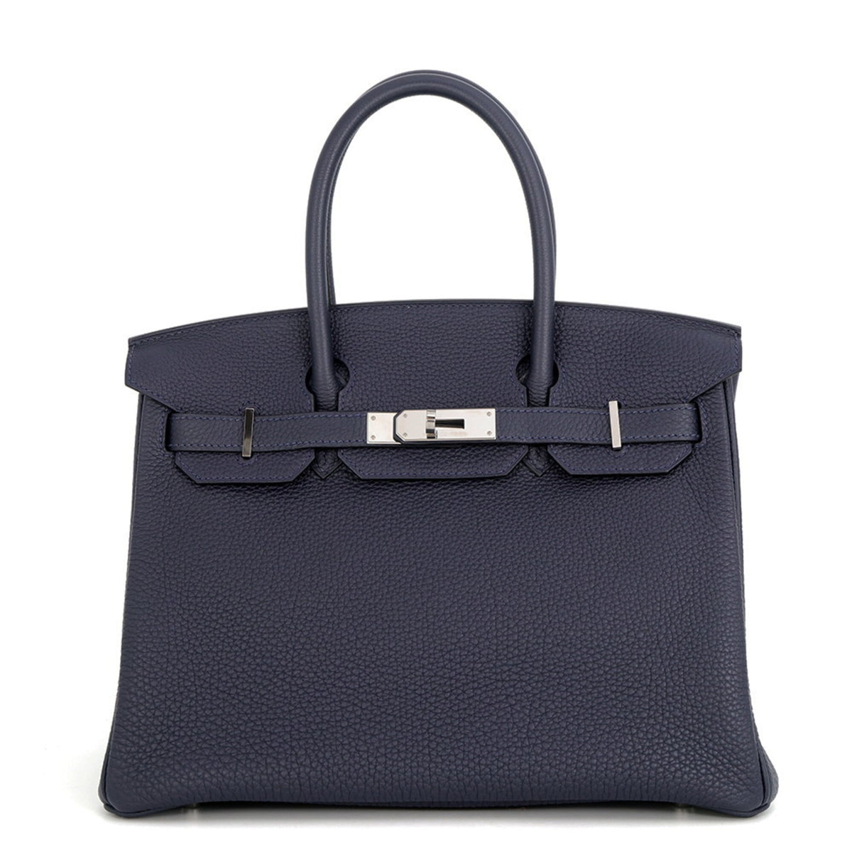 Hermes Blue Nuit Togo Leather Handbag (Pre-Owned)