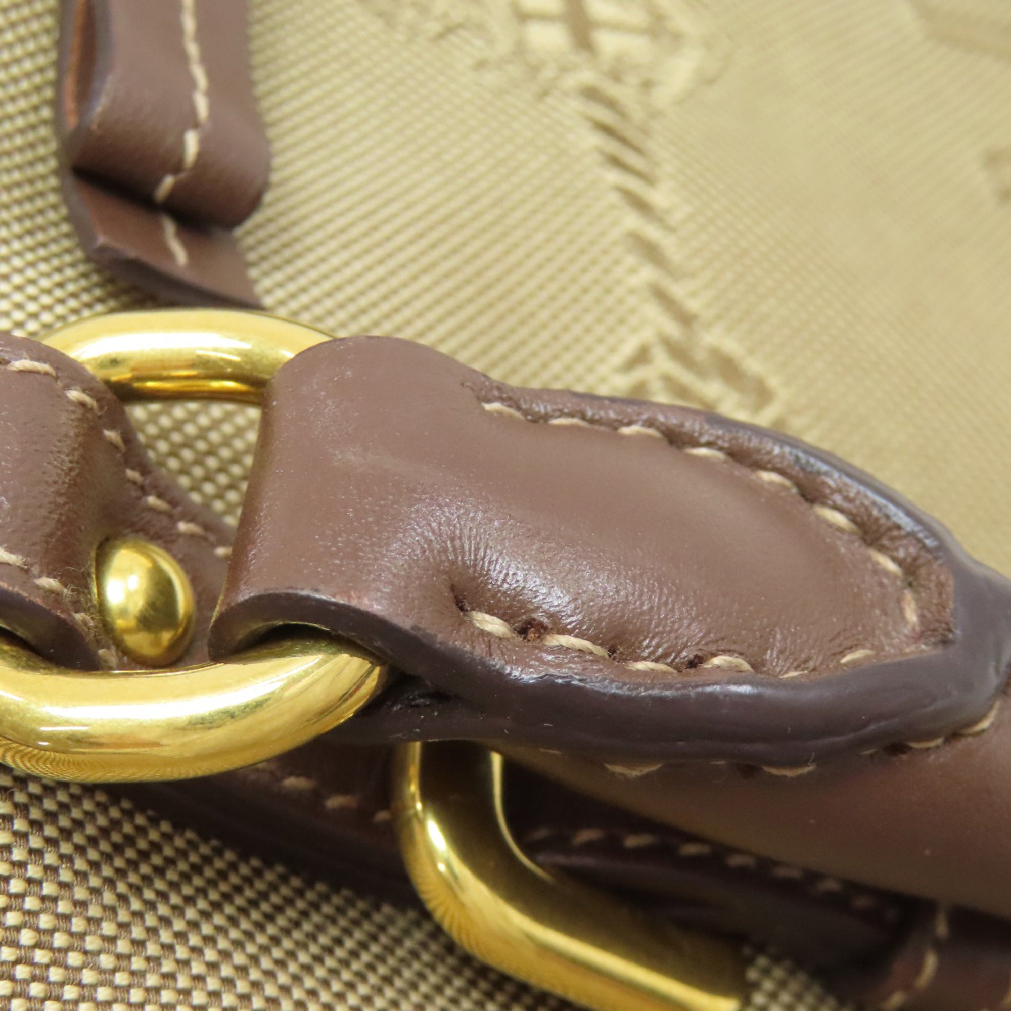 Prada Brown Canvas Handbag (Pre-Owned)
