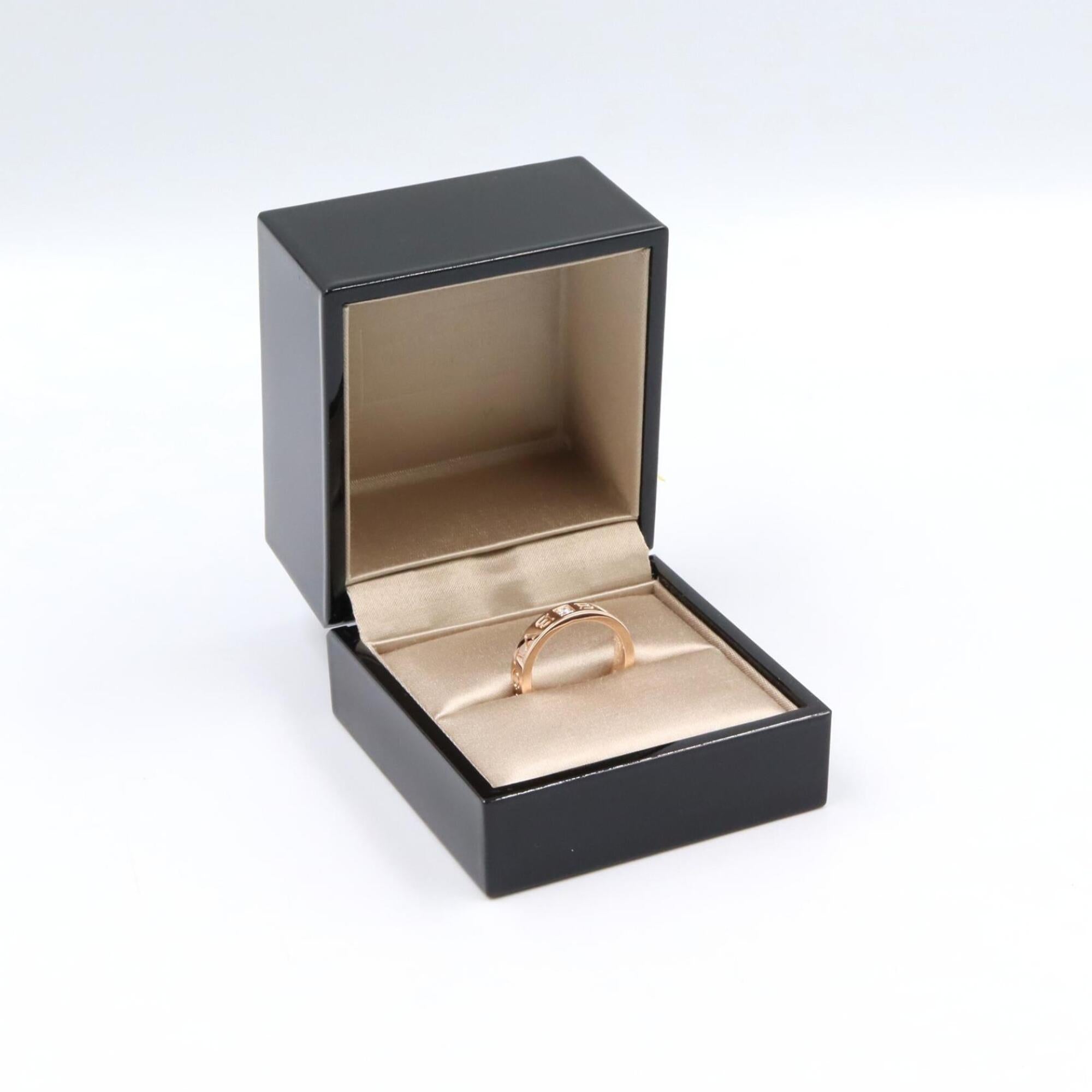 Bvlgari Gold Clear Pink Gold (18K) Band Ring (Pre-Owned)