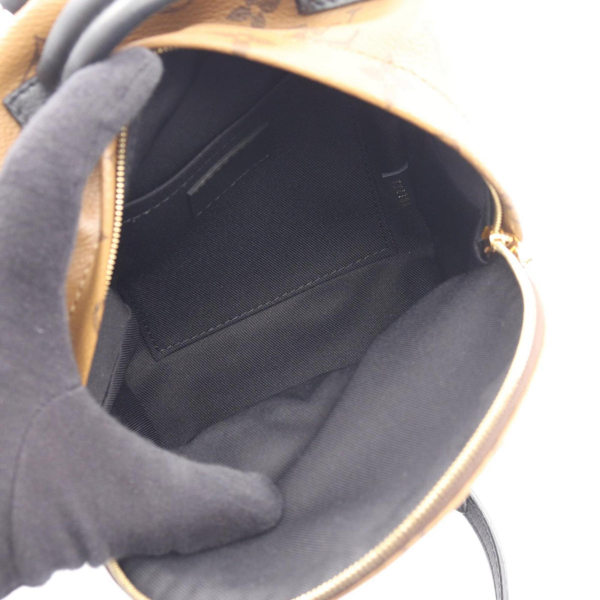 Louis Vuitton Black Brown Coated Canvas Leather Backpack Handbag (Pre-Owned)
