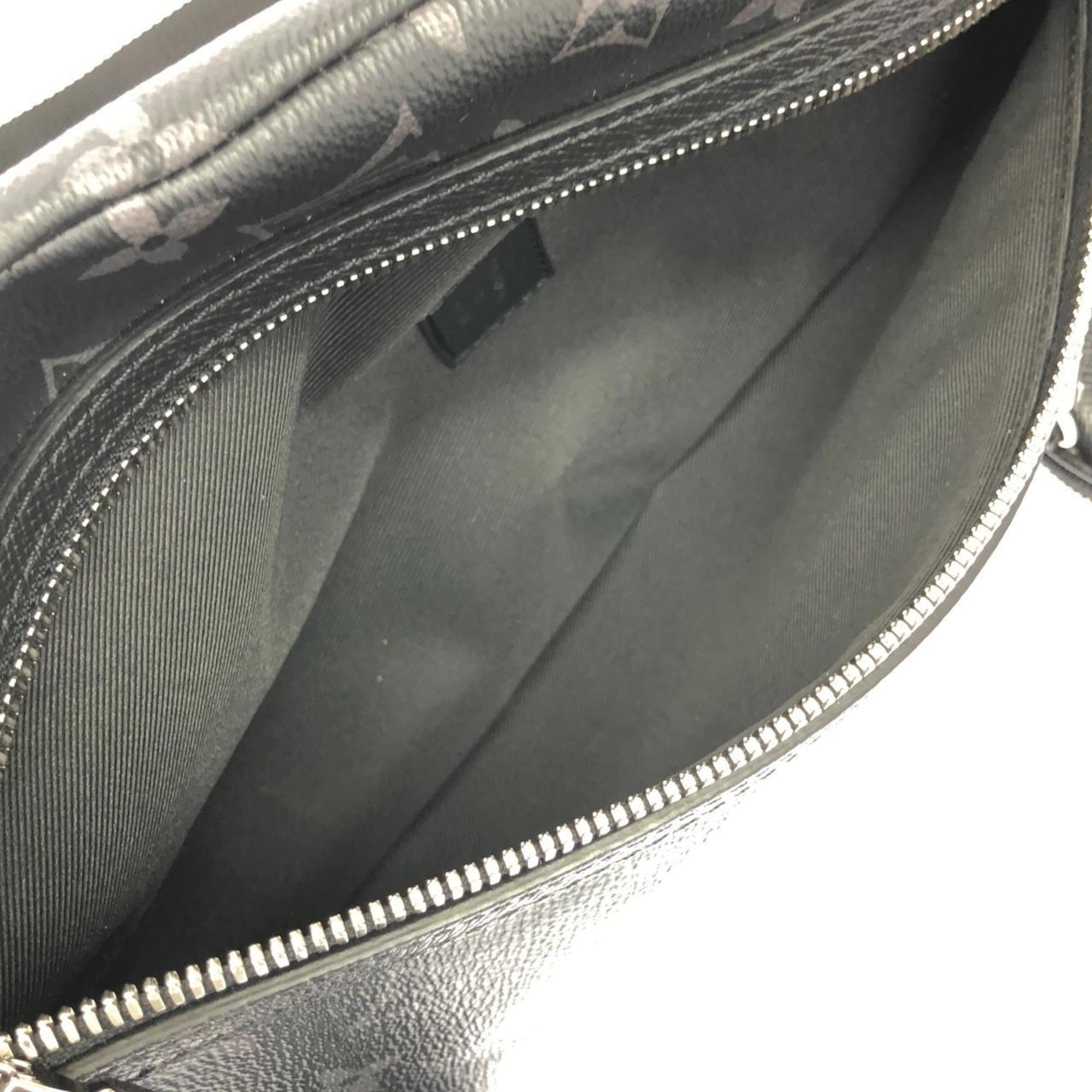 Louis Vuitton Black Coated Canvas Leather Shoulder Bag (Pre-Owned)